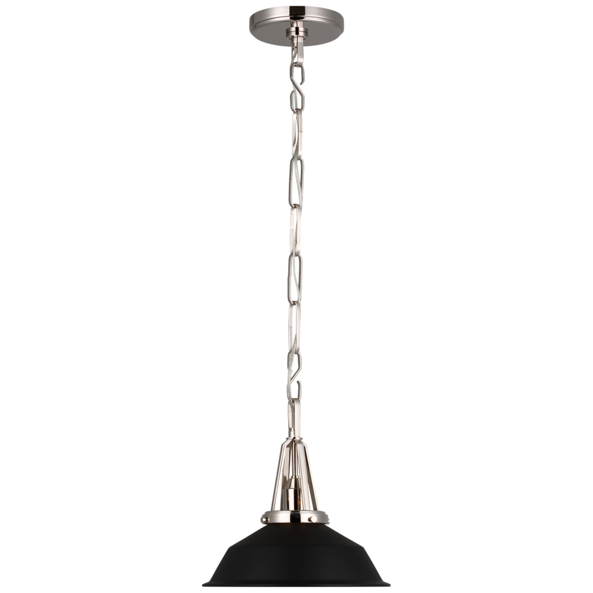 Chapman & Myers Layton 10 Sconce in Polished Nickel with Matte Black