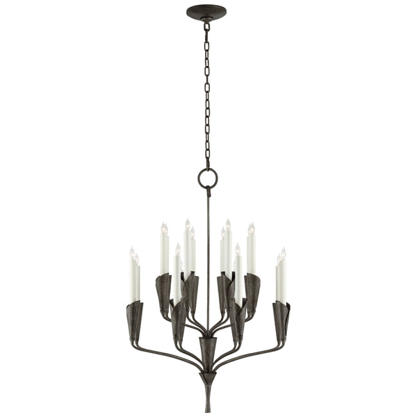 Chapman & Myers Mykonos Small Chandelier in Aged Iron – Foundry Lighting