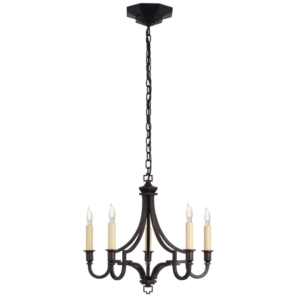 Chapman & Myers Mykonos Small Chandelier in Aged Iron – Foundry Lighting