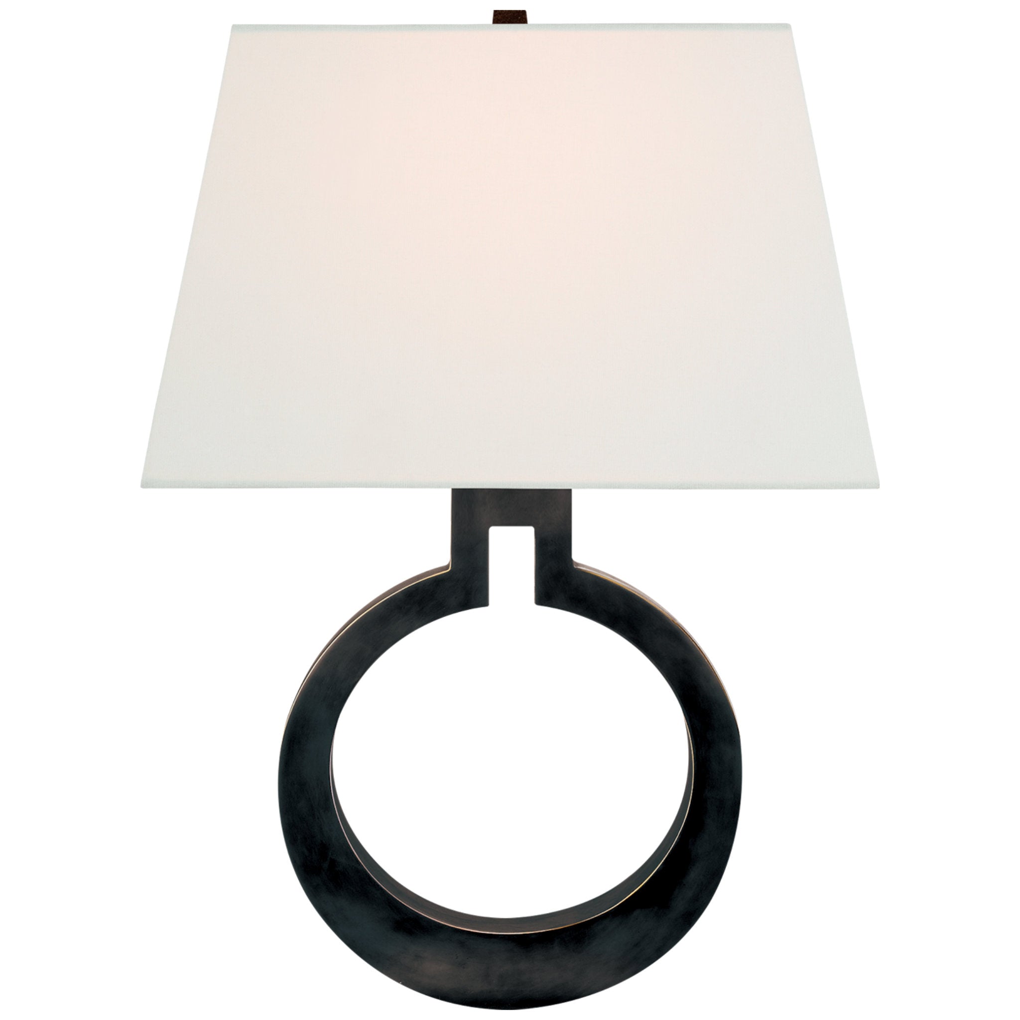 Chapman & Myers for Visual Comfort Signature Ring Form Large Wall Sconce in  Gild with Natural Paper Shade