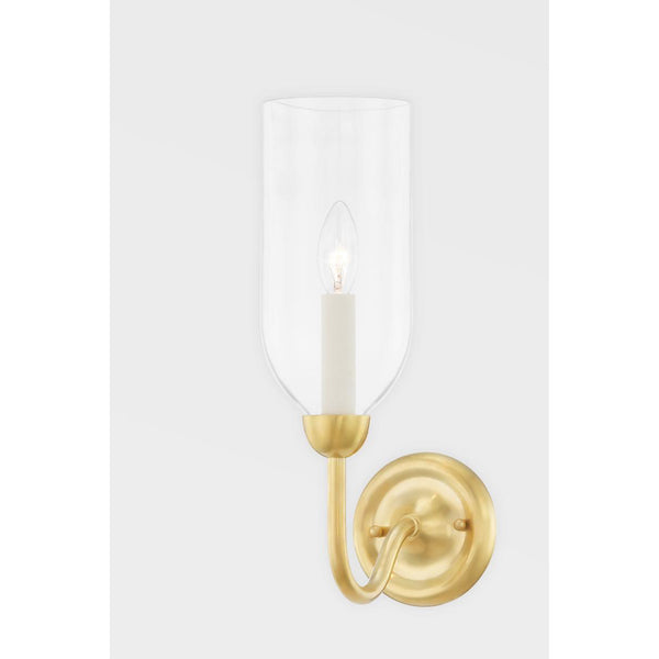 Hudson Valley Lighting MDS111-AGB Classic No.1 1 Light Wall Sconce in Aged Brass