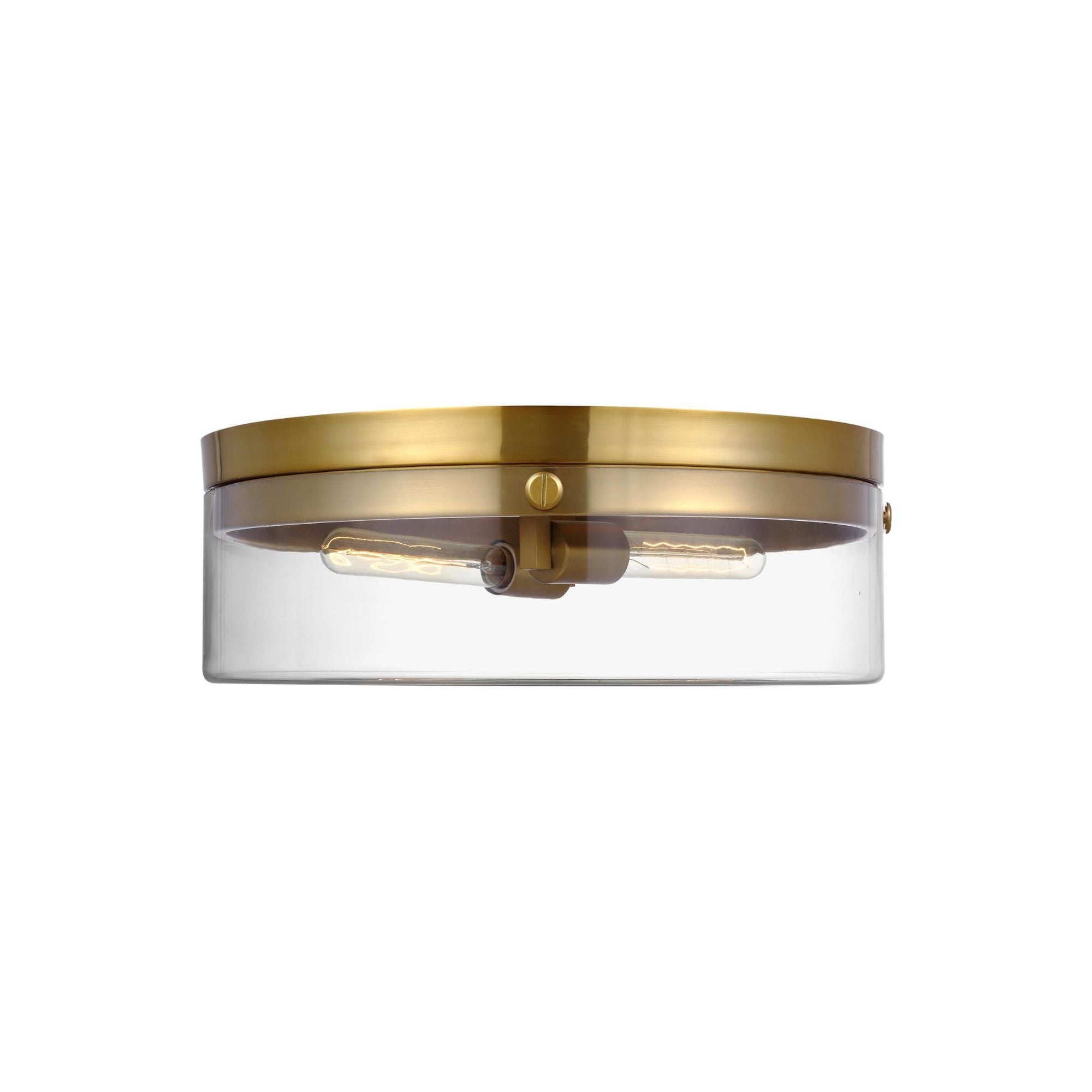 Visual Comfort Studio Geneva 4.875 Contemporary Flush Mount Ceiling Light  Fixture Burnished Brass CF1052BBS