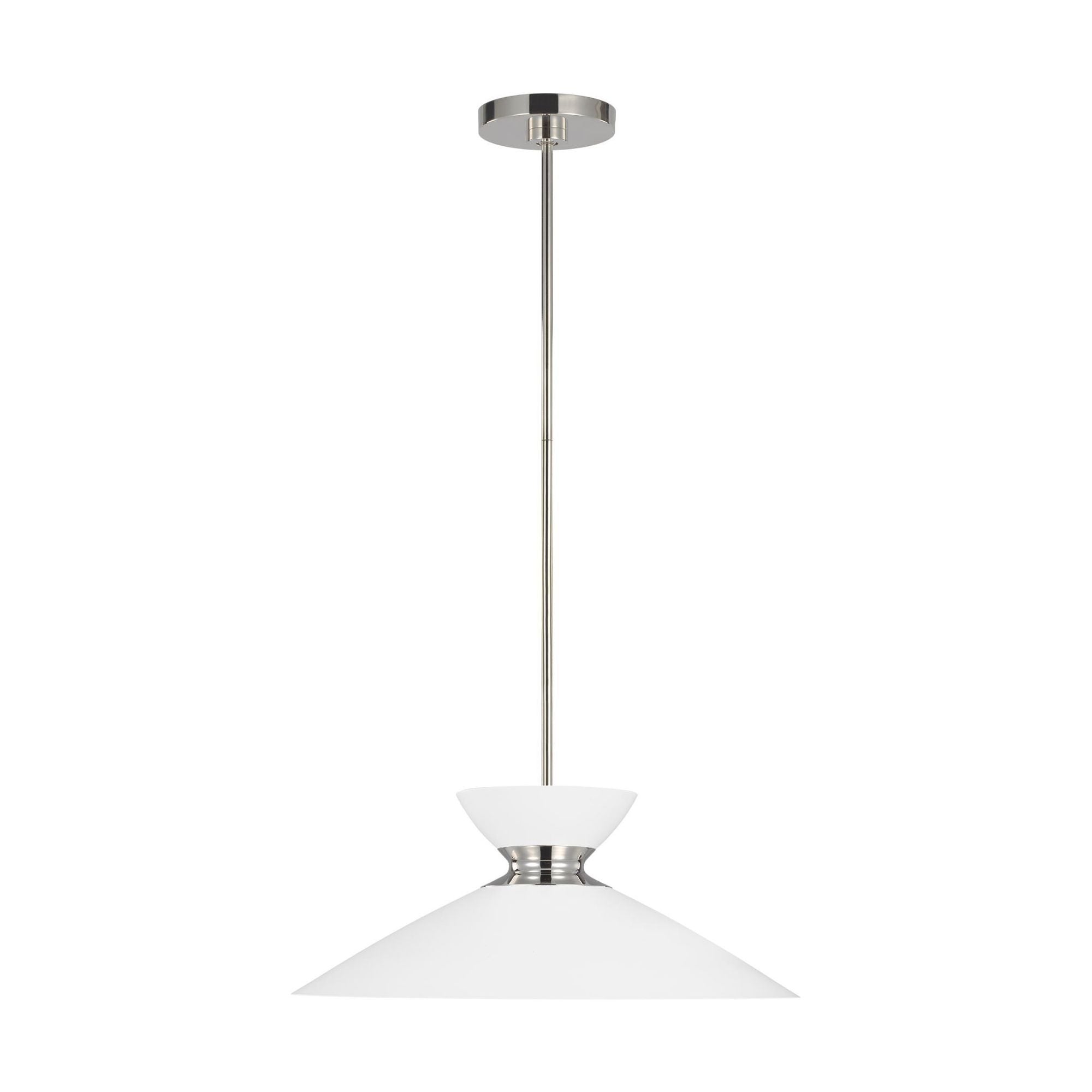 Visual Comfort Studio CP1291MBKBBS Wellfleet Contemporary Midnight Black  and Burnished Brass 15.5 Pendant Lighting - VCS-CP1291MBKBBS