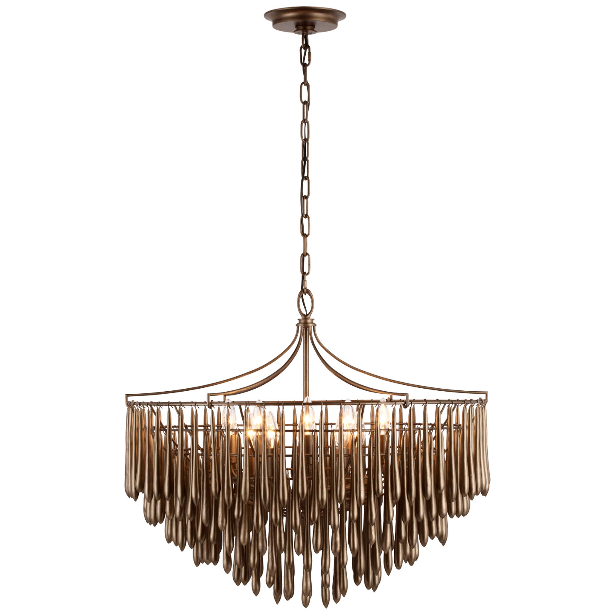 Visual Comfort RL 5685WB/NB-NB Waxed Bamboo / Natural Brass Dalfern 5 Light  47 Wide Chandelier 