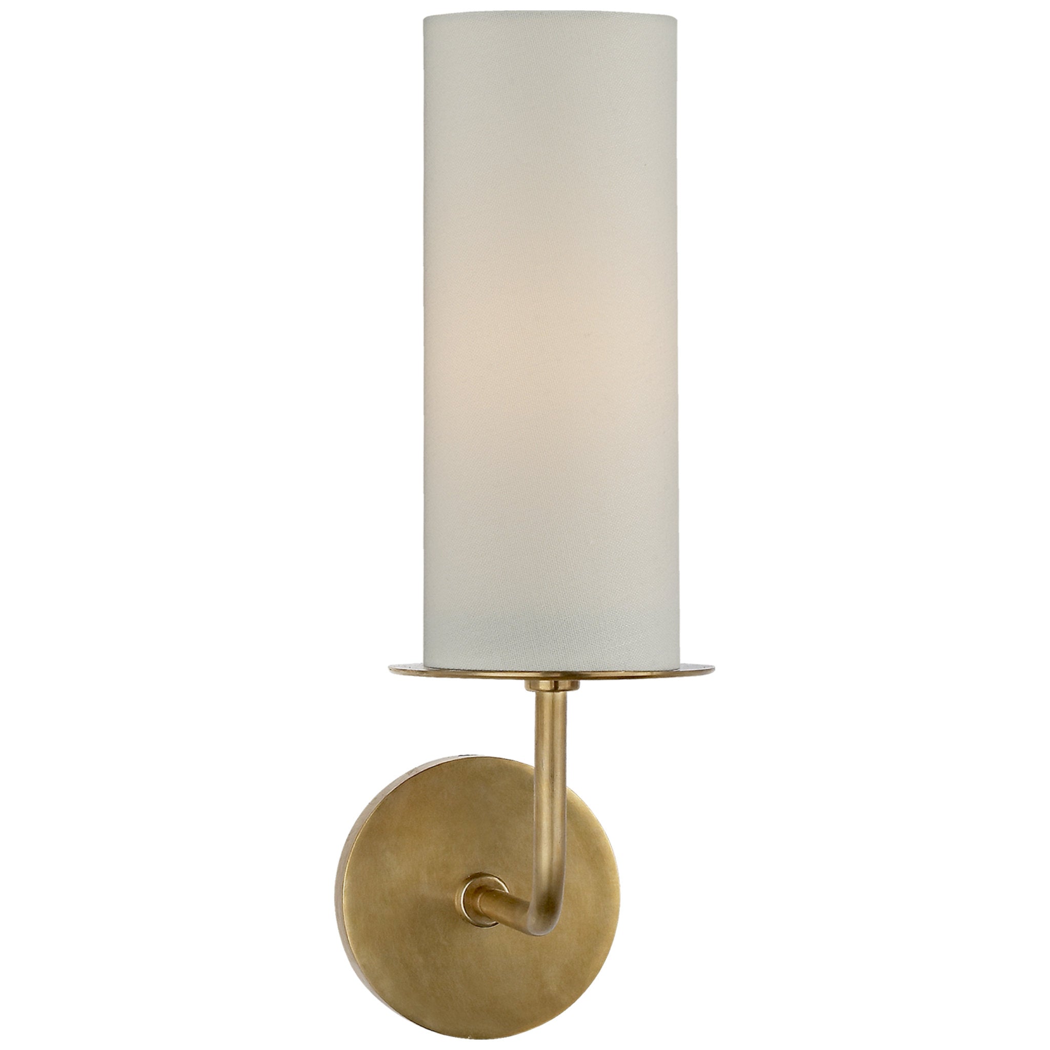 Visual Comfort Bradford Medium Sconce in Soft Brass and Cream with Cream  Linen Shade with Soft Brass Trim - Bespoke Design Ltd