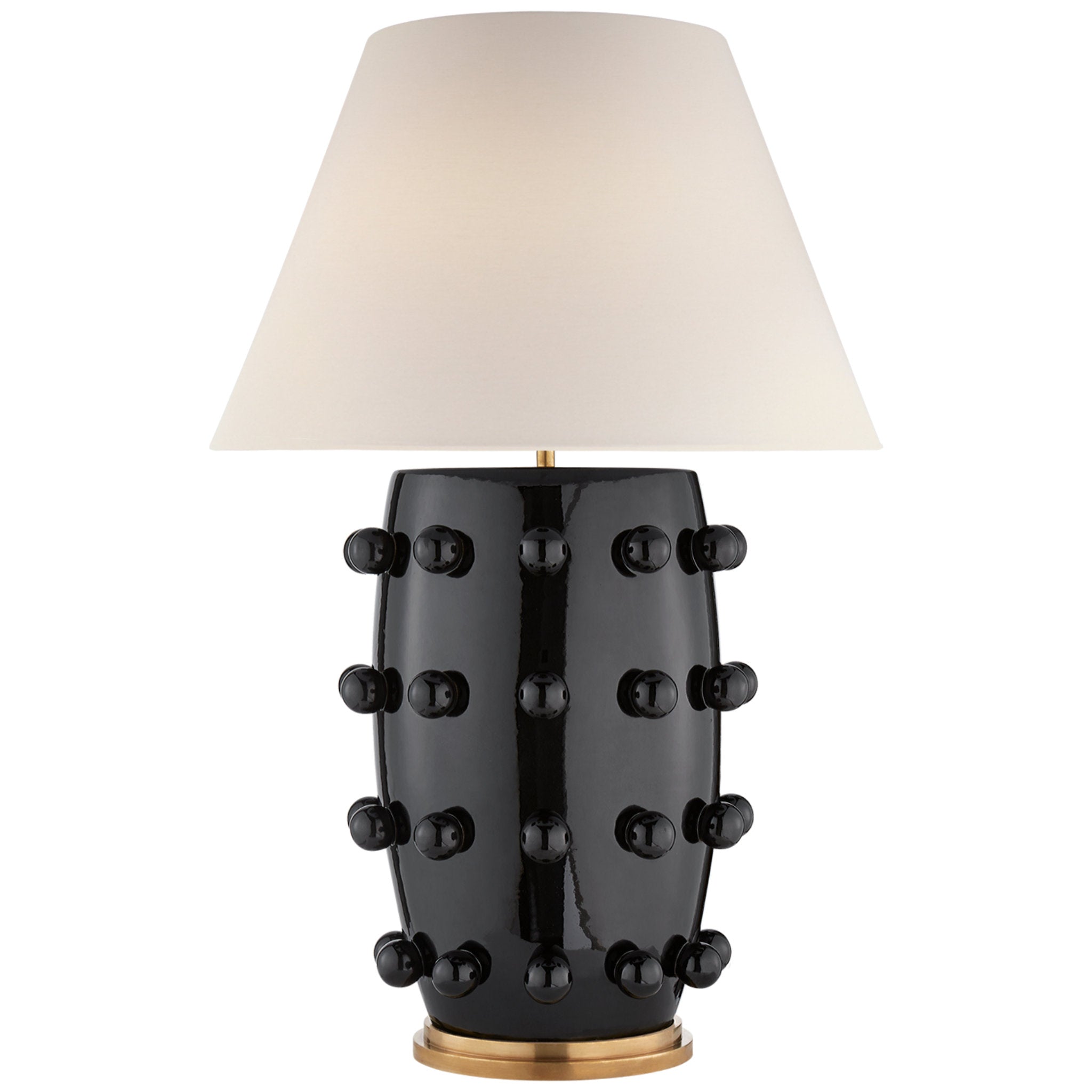 KW3012QAB by Visual Comfort - Halcyon Accent Table Lamp in Quartz with  Antique Brass Shade