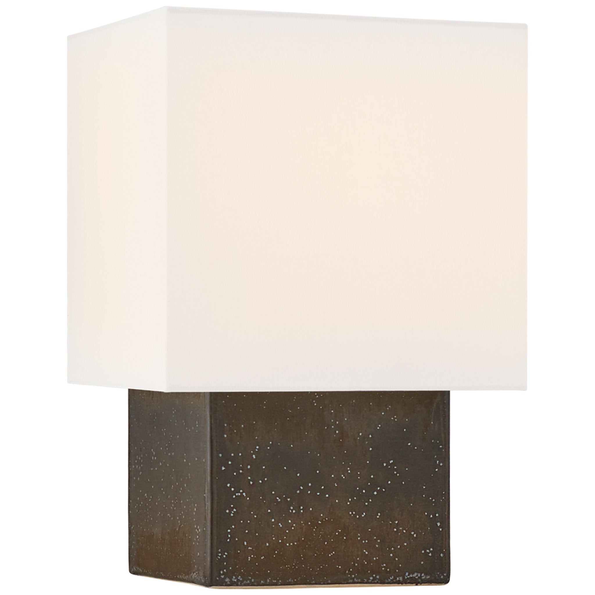 Halcyon Accent Table Lamp in Quartz with Antique Brass Shade