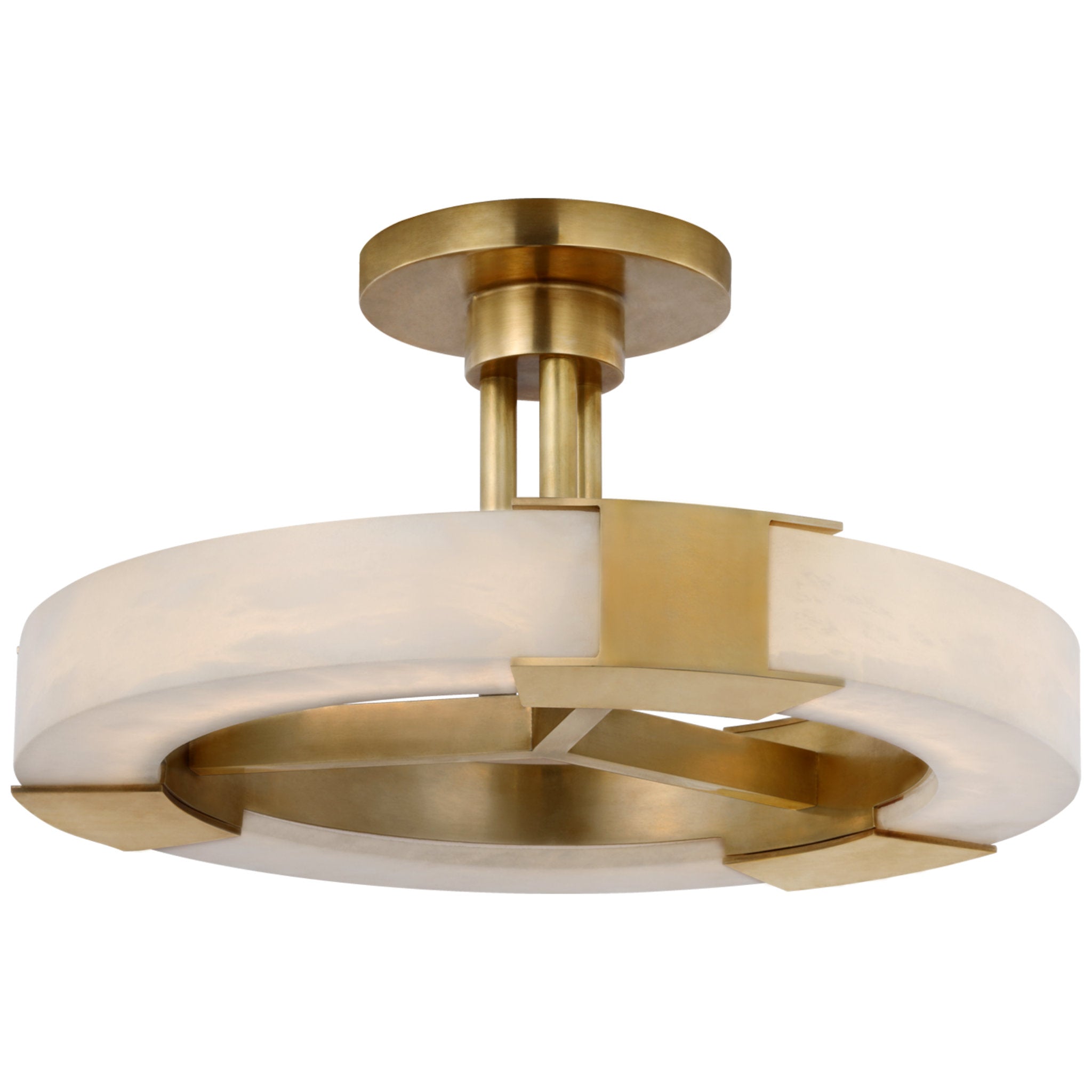 KW5012ABQ by Visual Comfort - Halcyon Large Three Tier Chandelier in  Antique-Burnished Brass with Quartz