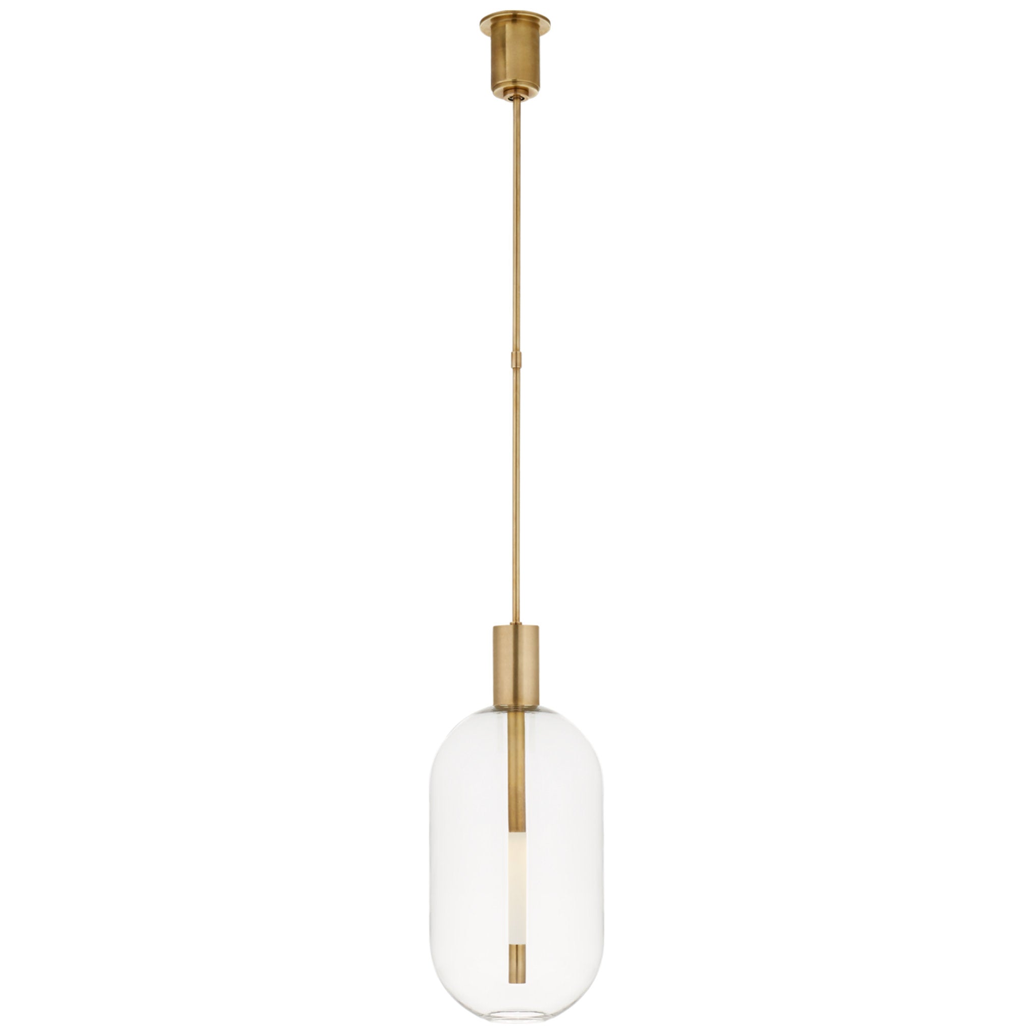 Visual Comfort Modern KWPD21227CNB Laurel Contemporary Natural Brass LED  Mini Hanging Light Fixture