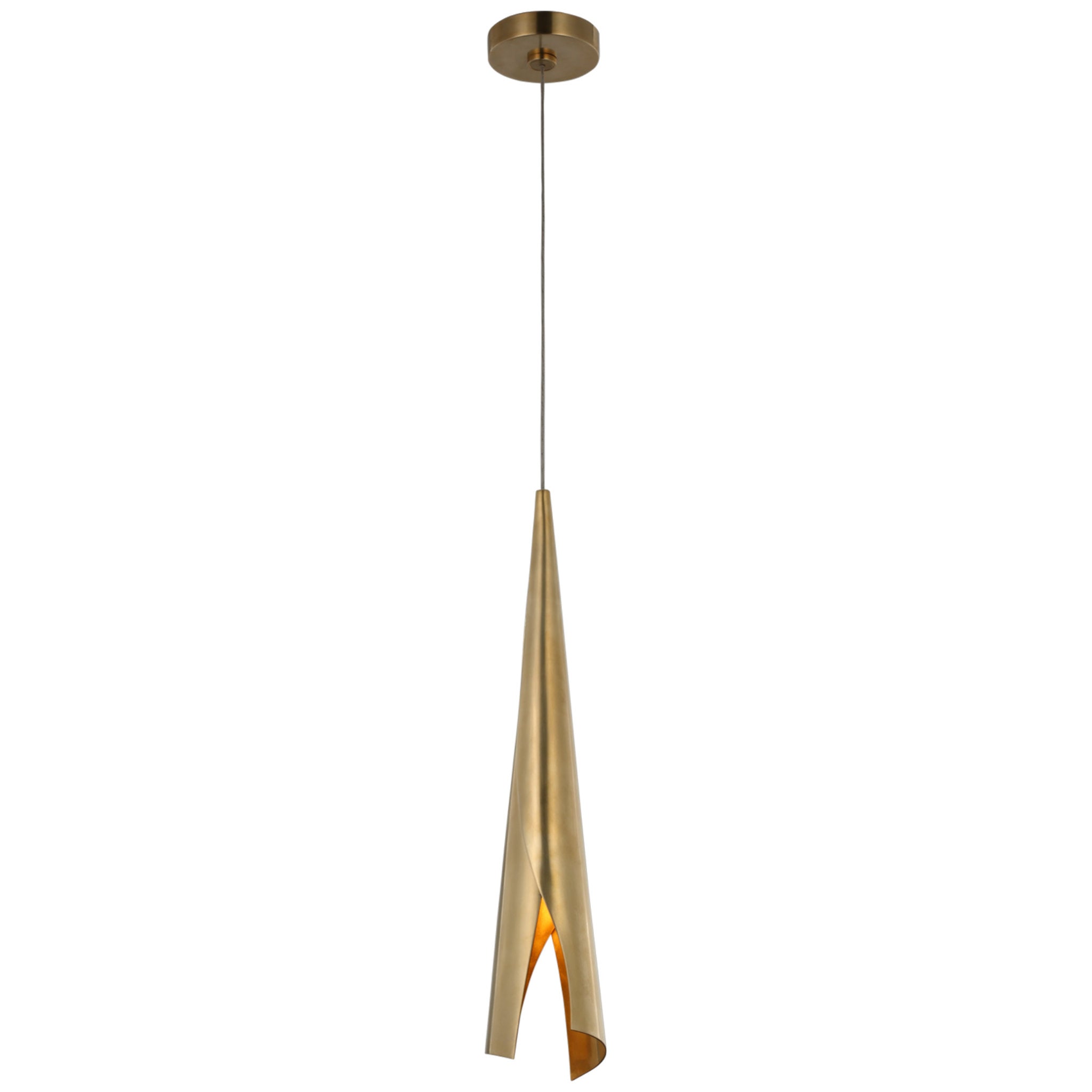 Visual Comfort TP1151BBS Burnished Brass Vaso 12 Wide Pendant 