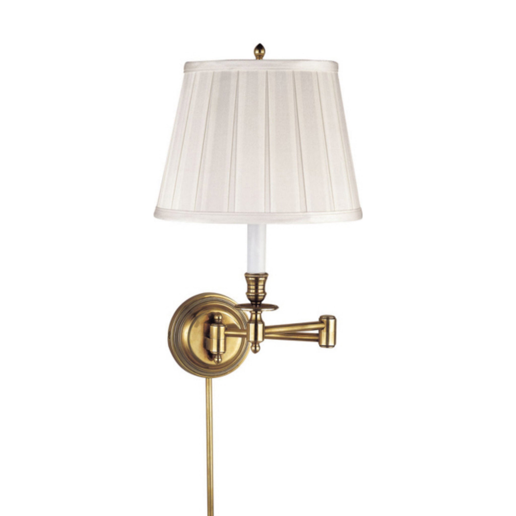 Visual Comfort Modern SLTS14530NB Ponte Contemporary Natural Brass LED Wall  Swing Arm Lamp