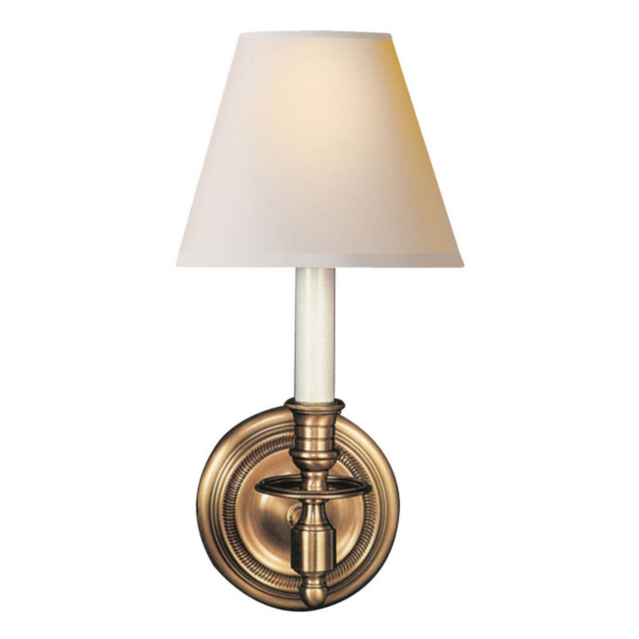 Visual Comfort Architectural Wall Sconce in Hand-Rubbed Antique Brass