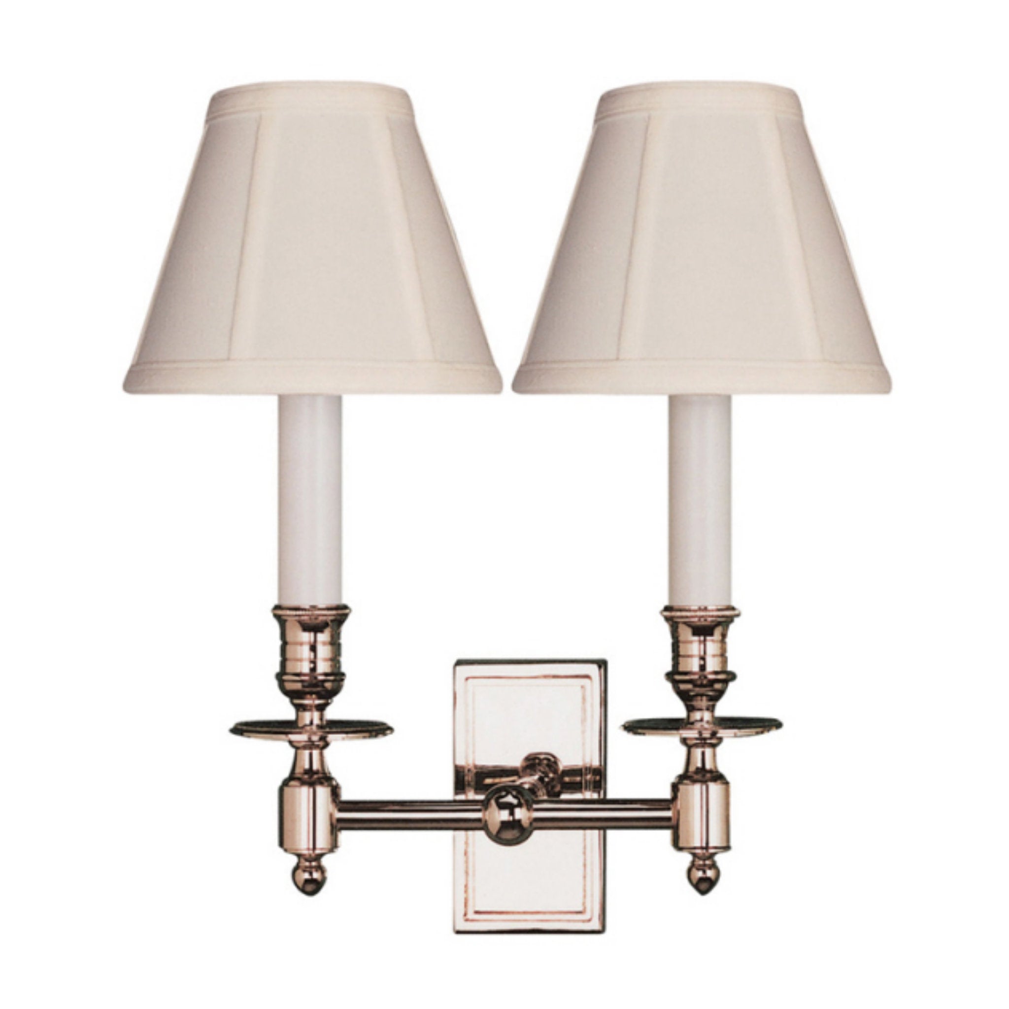 Visual Comfort French Single Sconce in Hand-Rubbed Antique Brass with Linen  Shade
