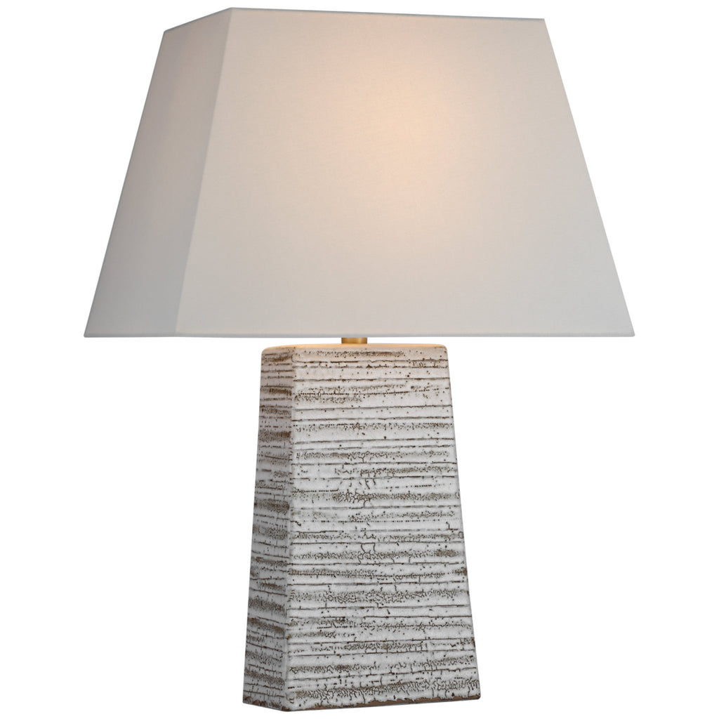 white rectangle table lamp