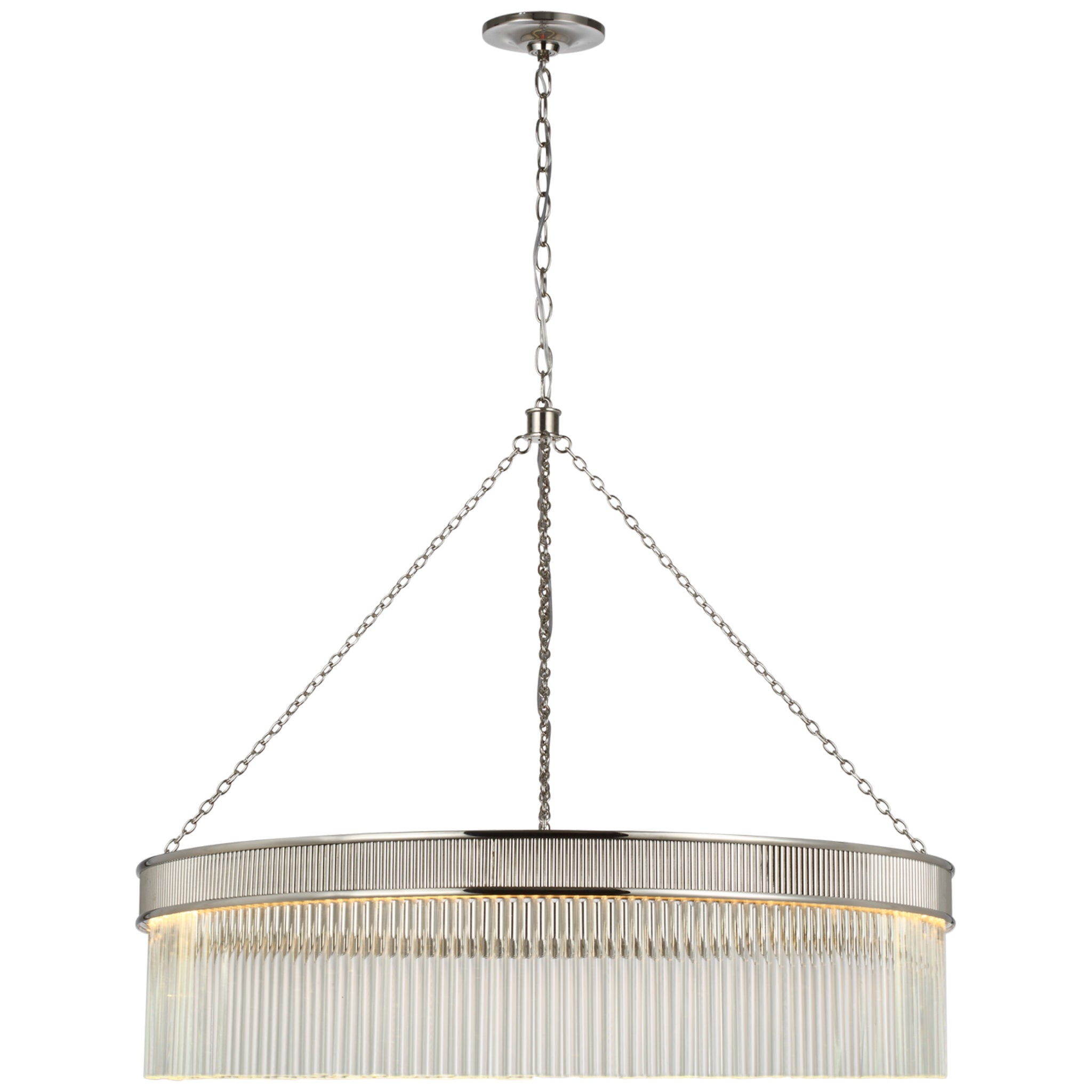 Visual Comfort Cristol Mid Century Modern Antique Brass Chandelier - Small  Large (27 - 34 W)