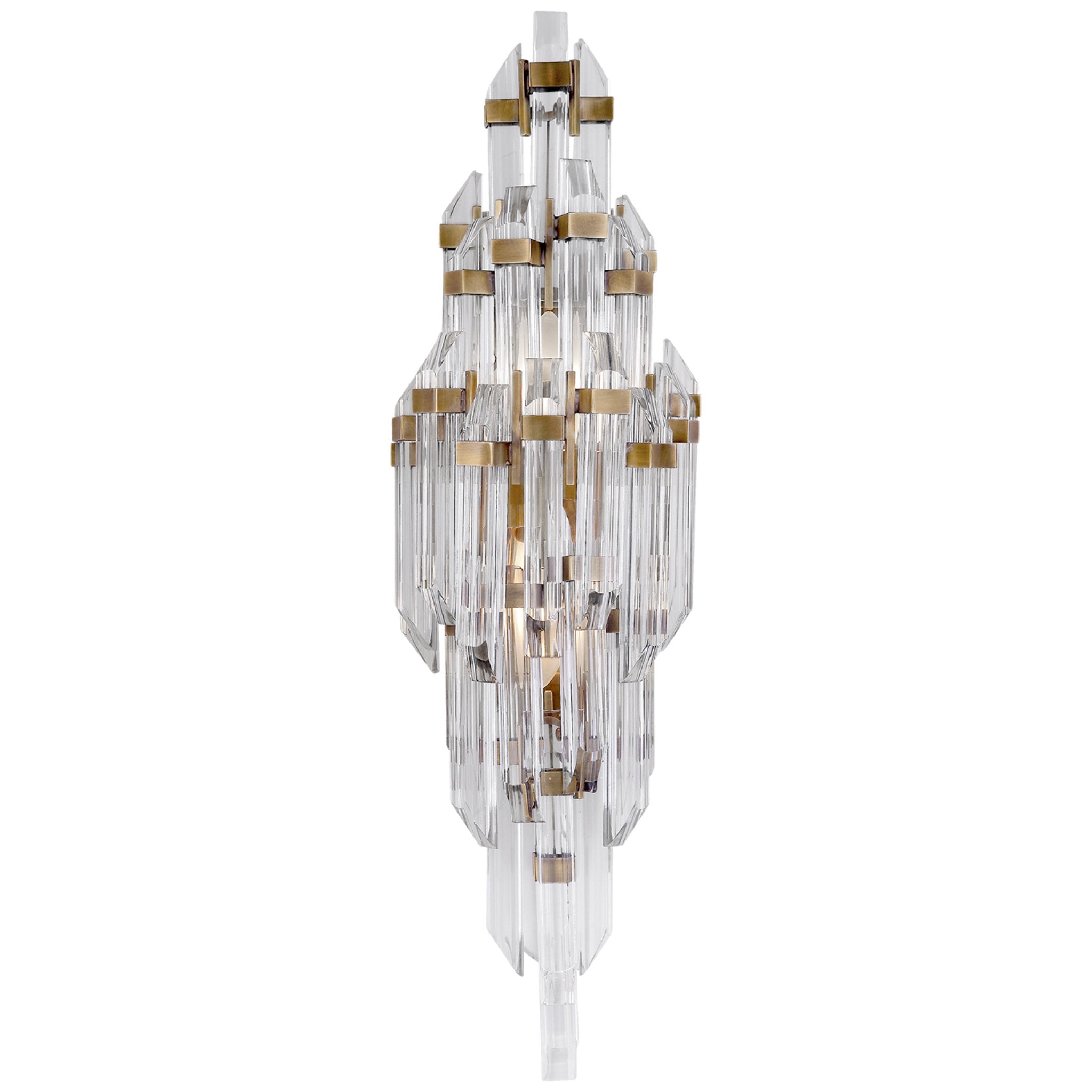 ADELE FOUR-TIER WATERFALL Brass chandelier By Visual Comfort Europe