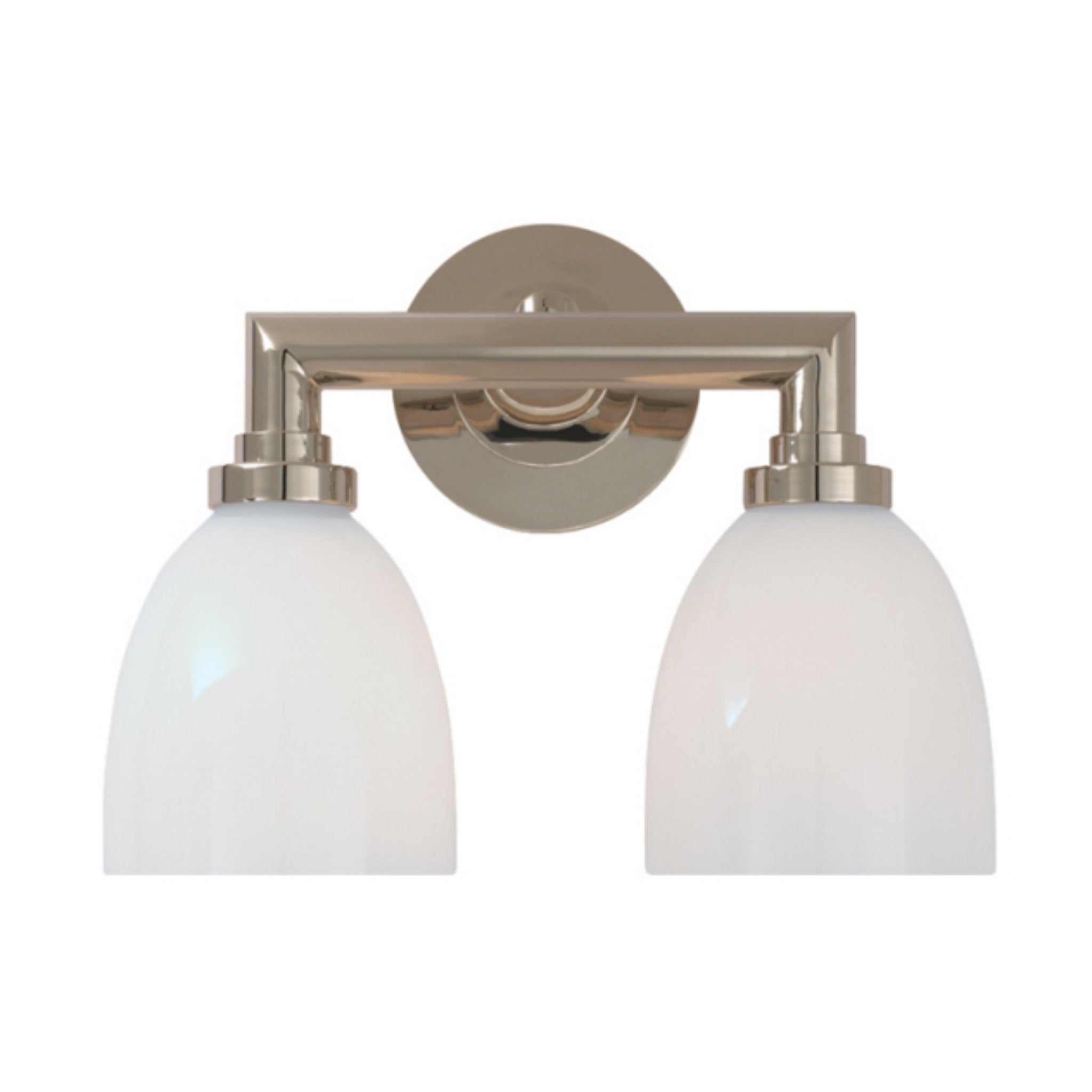 Chapman Right Angle 2 Light Decorative Wall Light in Polished Nickel 