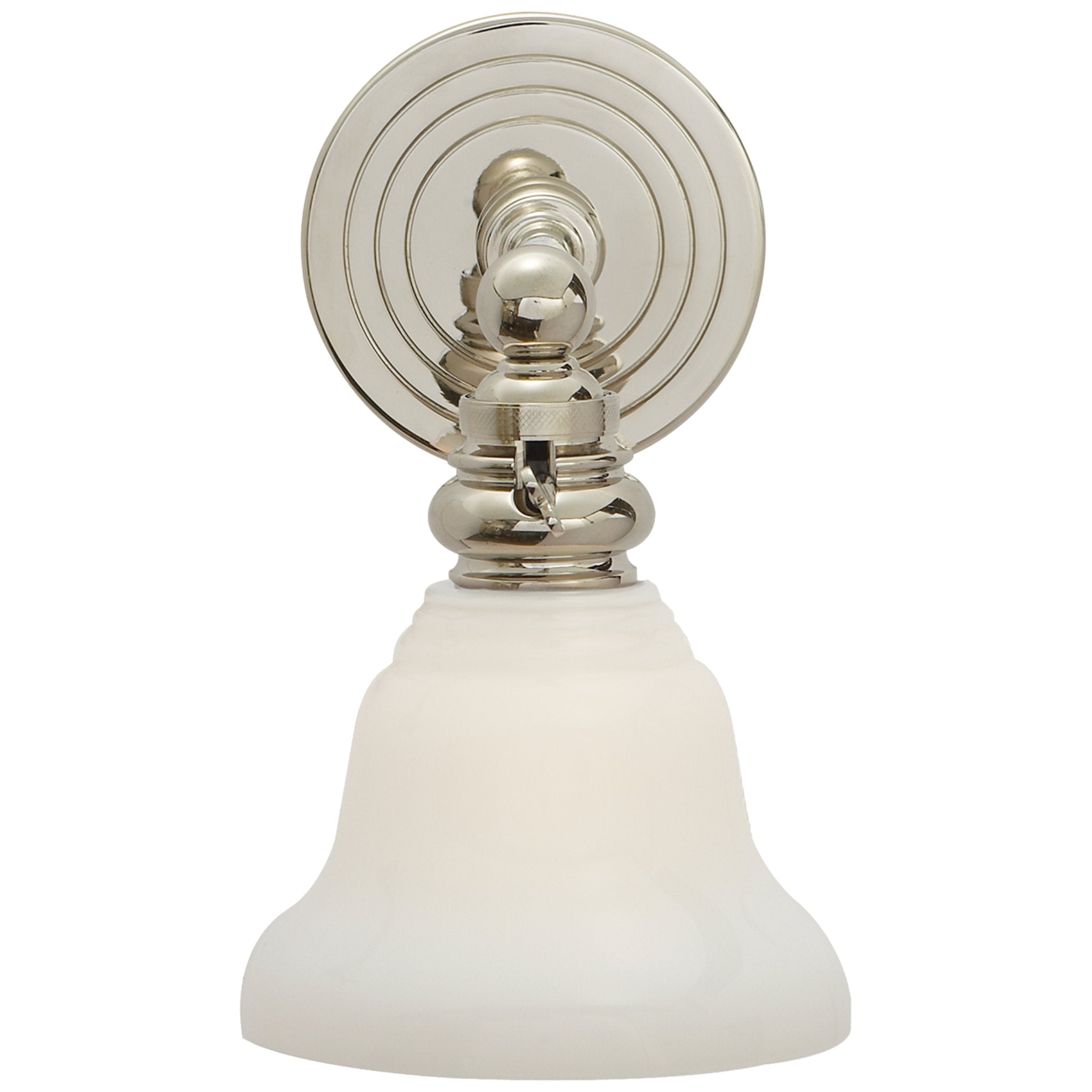 Chapman & Myers Parkington Single Library Wall Light in Polished Nicke