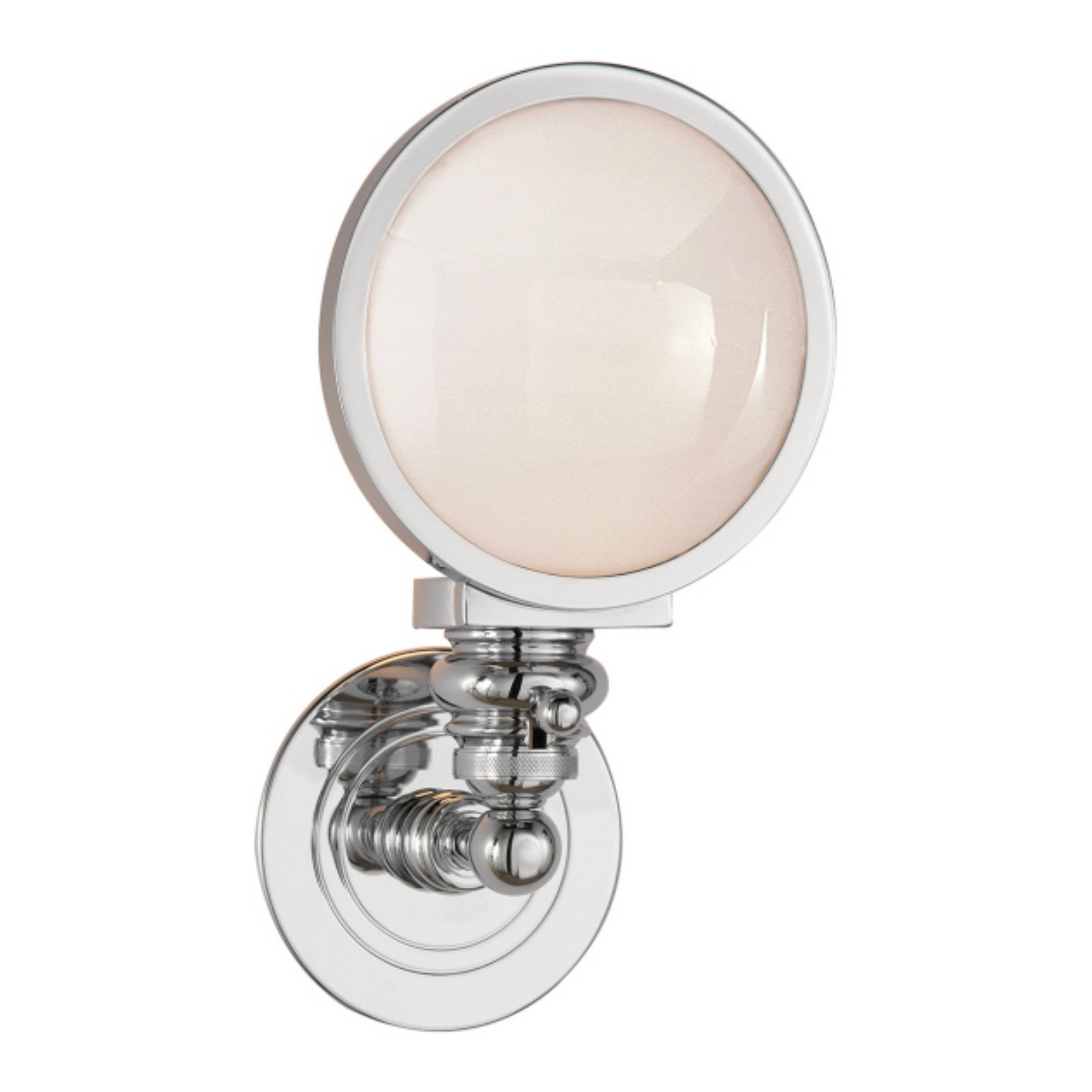 Chapman & Myers Boston Functional Double Light in Hand-Rubbed Antique Brass  with White Glass