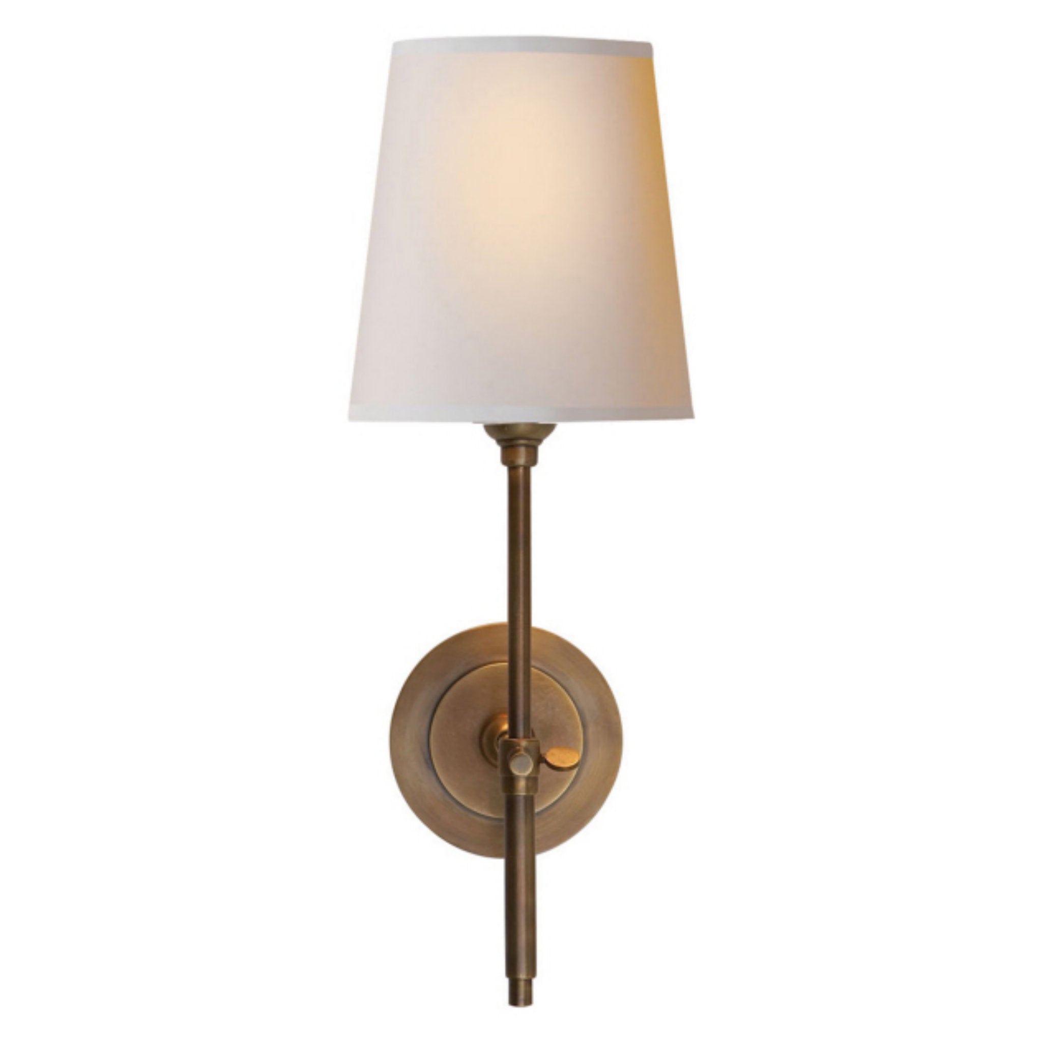 Bryant Floor Lamp in Bronze and Hand-Rubbed Antique Brass with