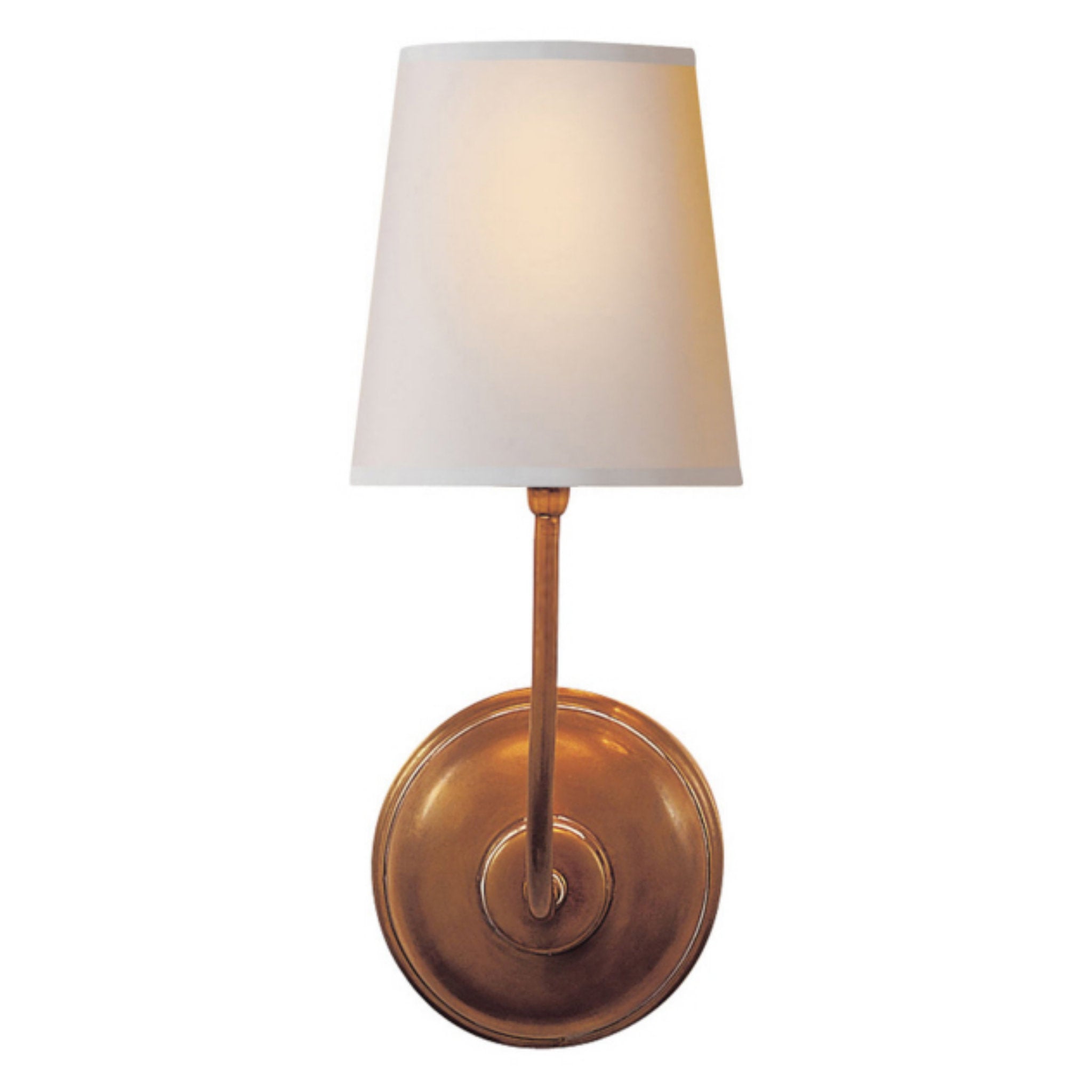Thomas O'Brien Vendome Single Sconce in Hand-Rubbed Antique Brass with