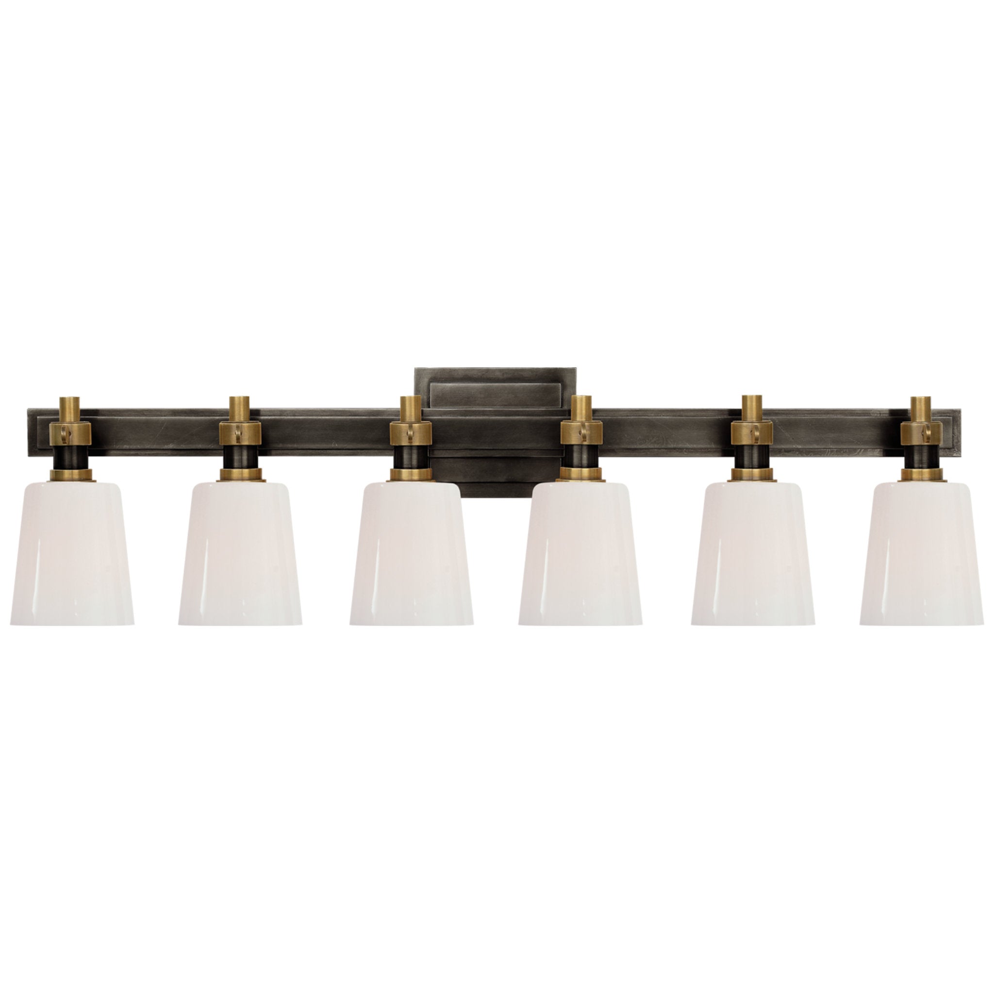 Visual Comfort Signature Collection  Visual Comfort TOB2723BZ/HAB-BZ  Thomas O'Brien Turlington LED 8.75 inch Bronze and Hand-Rubbed Antique Brass  Sconce Wall Light, XL