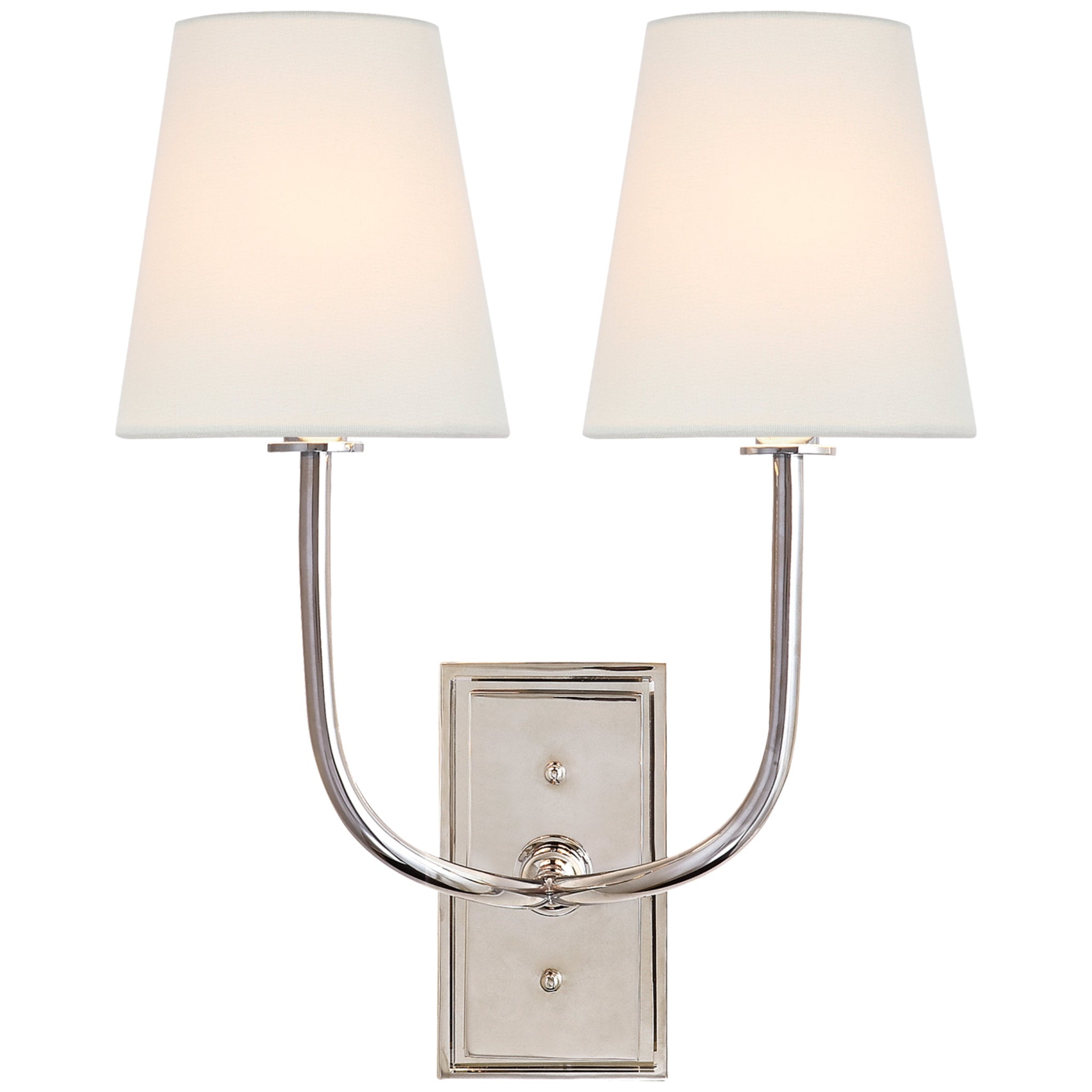 VisualComfort HULTON 1 LIGHT SCONCE WITH CRYSTAL BACKPLATE AND NATURAL  PAPER SHADE : TOB2190BZ-NP