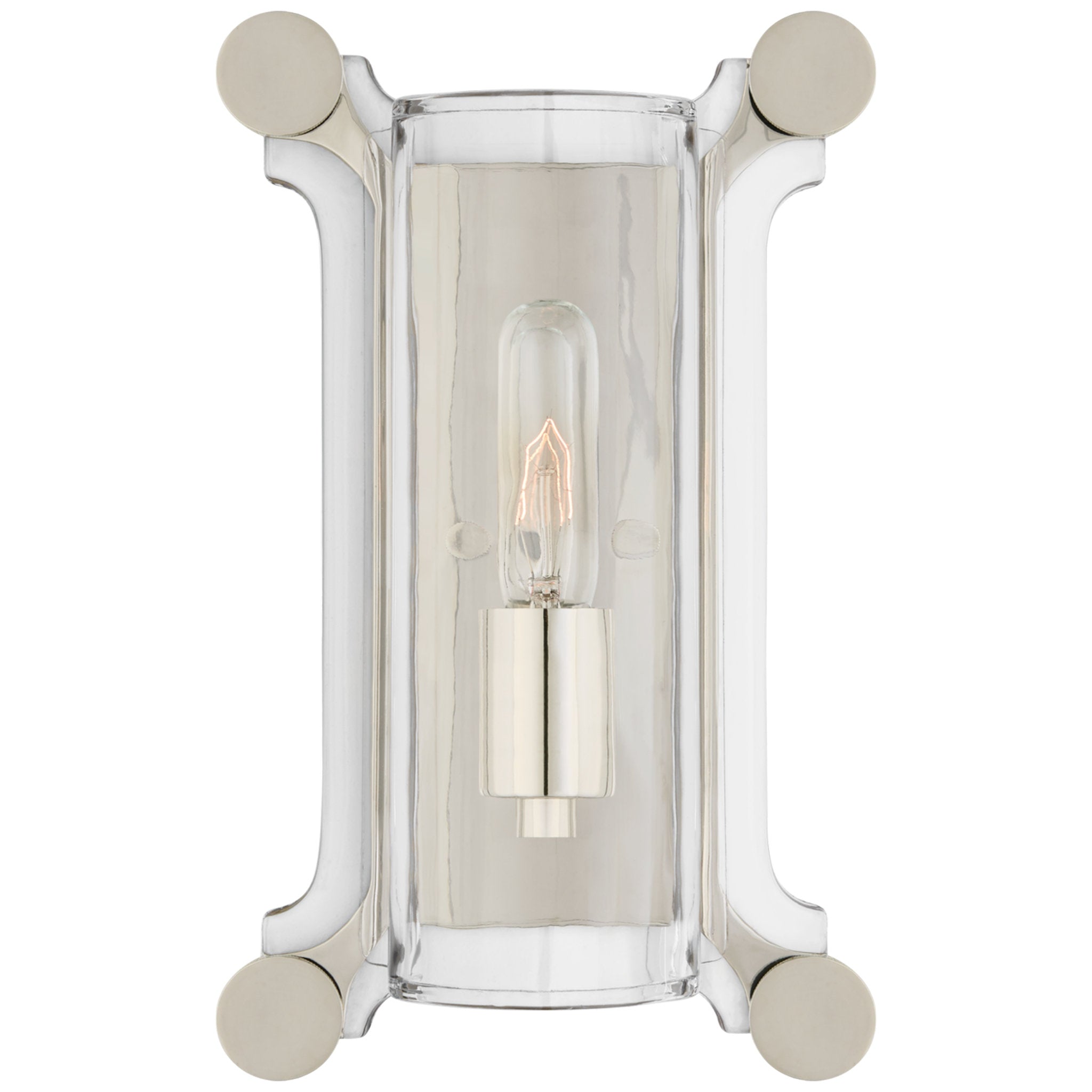 Visual Comfort Tob 2325pn Cg Thomas O Brien Chirac Small Sconce In Pol Foundry Lighting