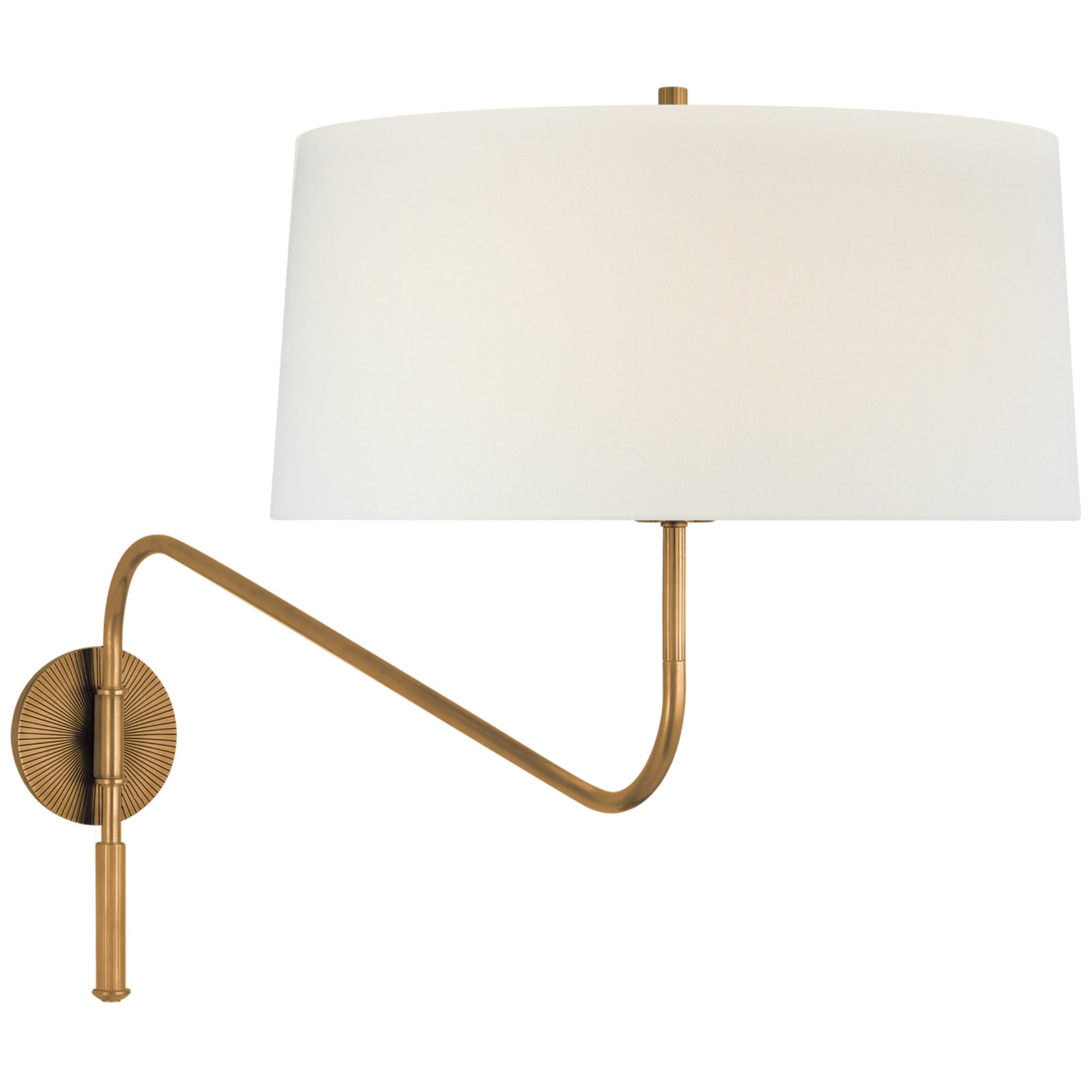 Visual Comfort Signature Collection Thomas O'brien Modern Library Hand-Rubbed  Antique Brass Sconce, TOB2328HAB-L