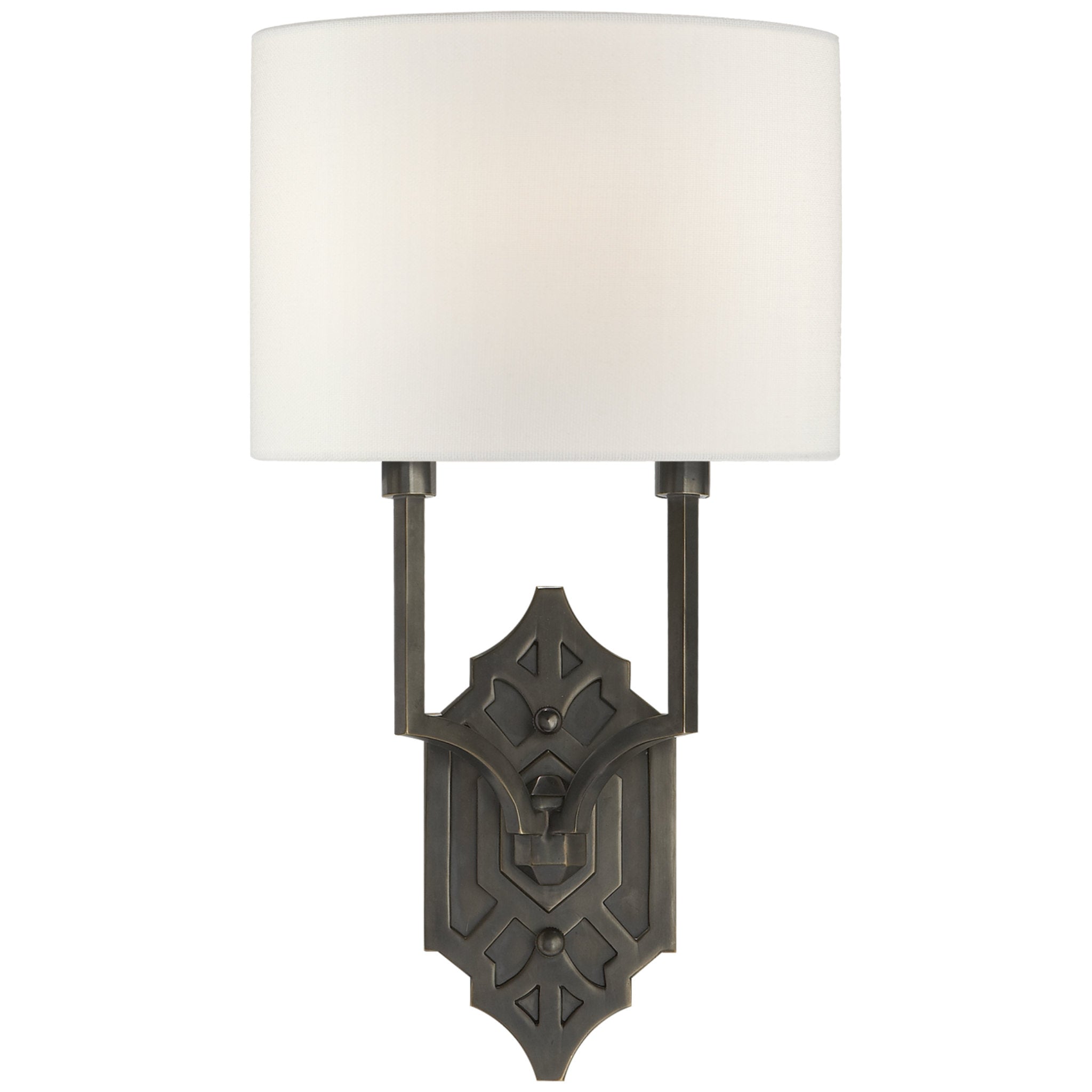 Visual Comfort Signature Collection  Visual Comfort TOB2723BZ/HAB-BZ  Thomas O'Brien Turlington LED 8.75 inch Bronze and Hand-Rubbed Antique Brass  Sconce Wall Light, XL