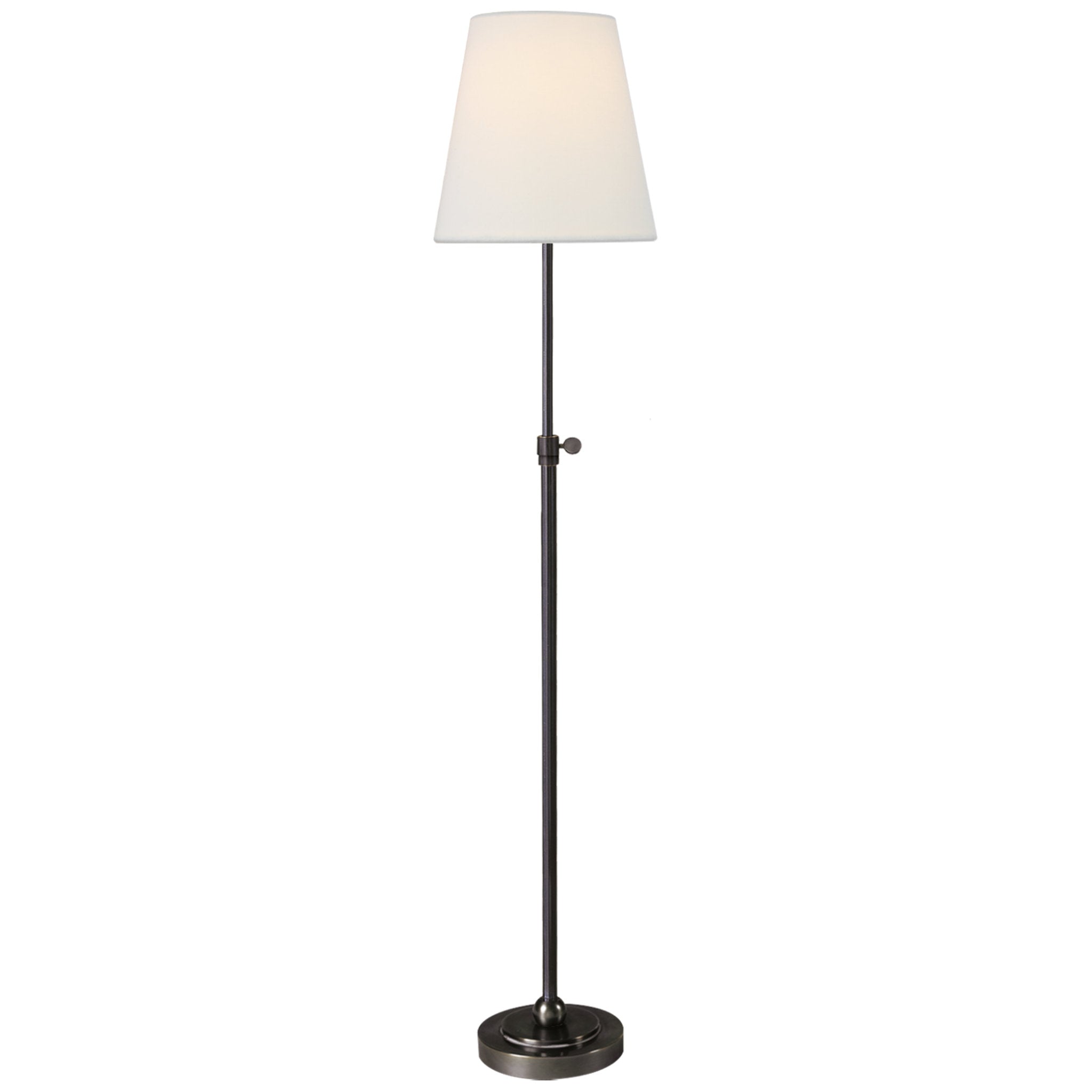 Visual Comfort Bryant Modern Antique Brass Linen Shade Table Lamp - Small  Tall (28 - 32 H)