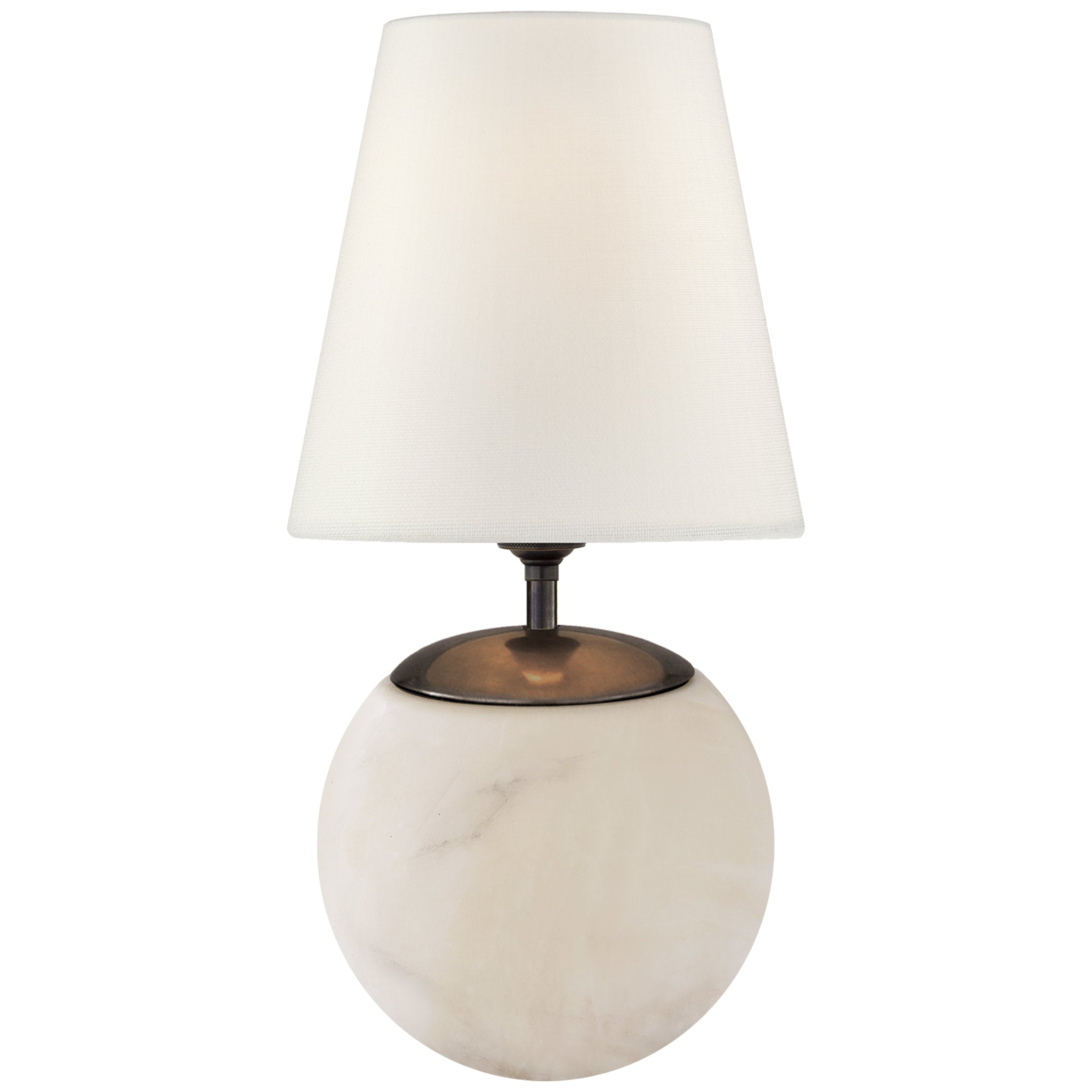 Thomas O'Brien Gironde Large Table Lamp in Crystal and Hand-Rubbed Ant