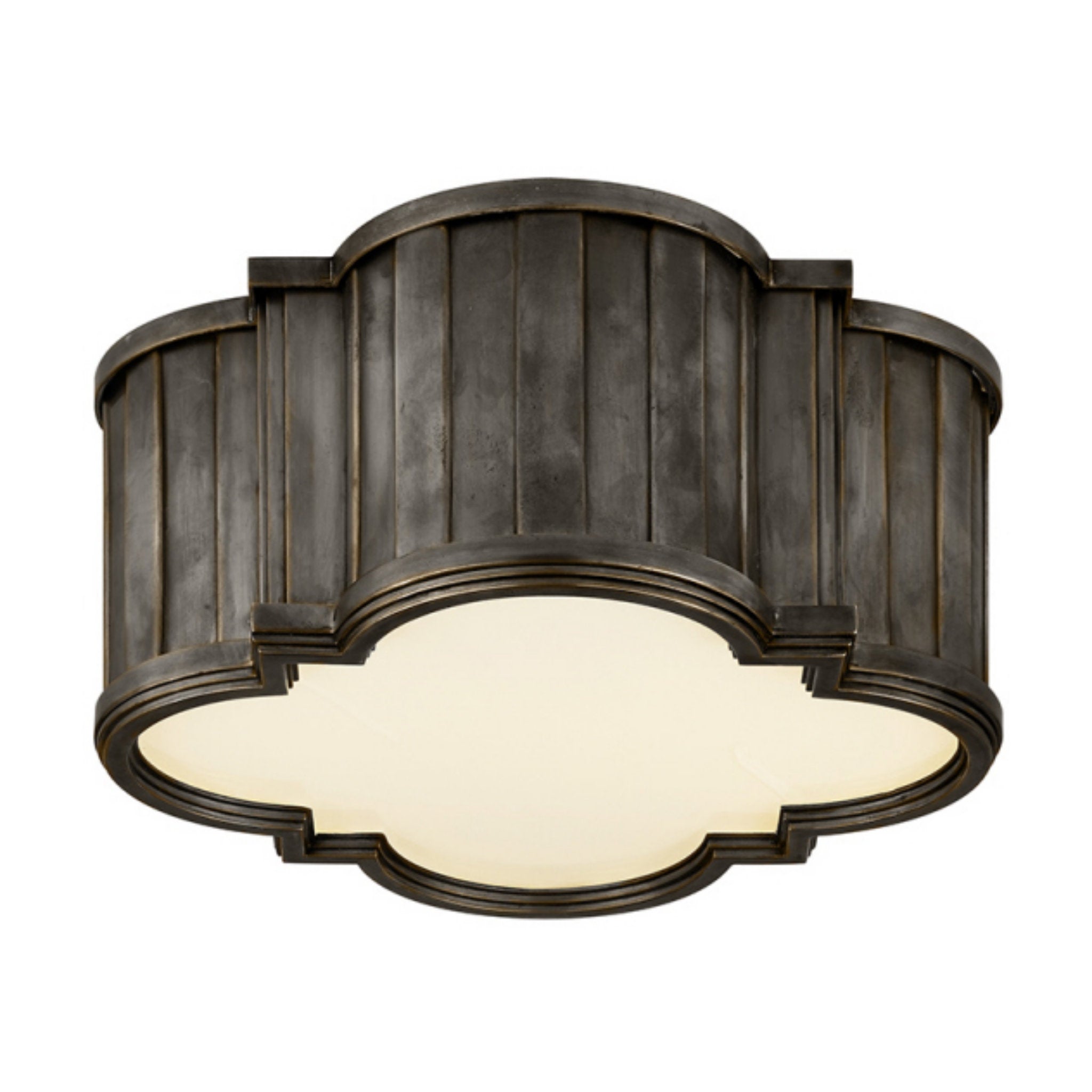 TOB4131HABWG by Visual Comfort - Tilden Large Flush Mount in Hand-Rubbed  Antique Brass with White Glass