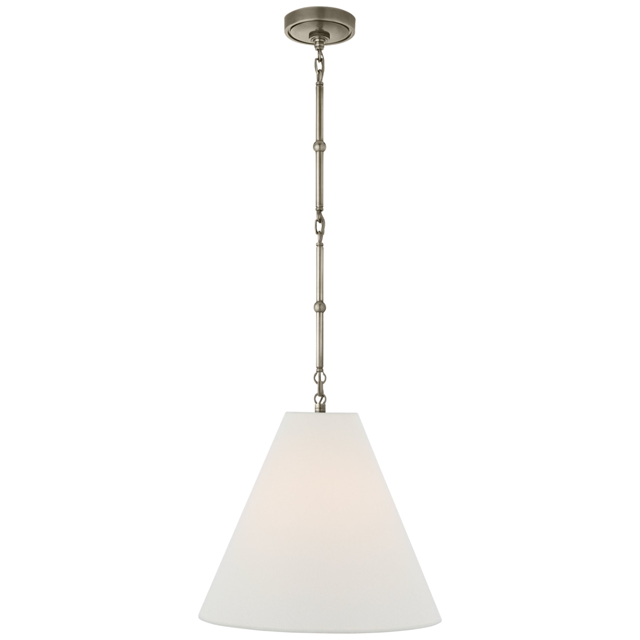 TOB5014HABAW by Visual Comfort - Goodman Large Hanging Lamp in Hand-Rubbed  Antique Brass with Antique White Shade