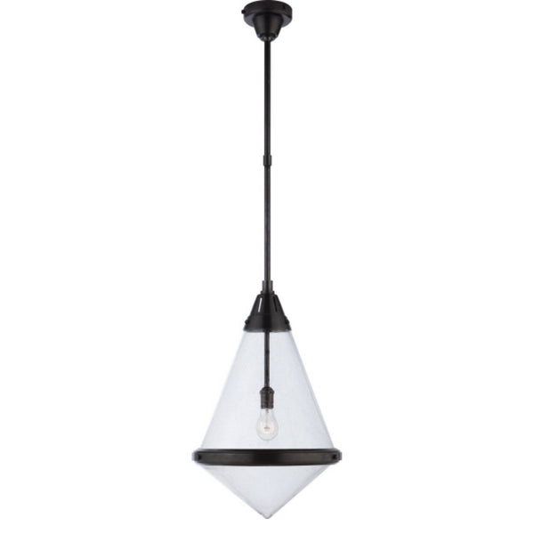 TOB5753HABCG by Visual Comfort - Robinson Large Pendant in Hand-Rubbed  Antique Brass with Clear Glass