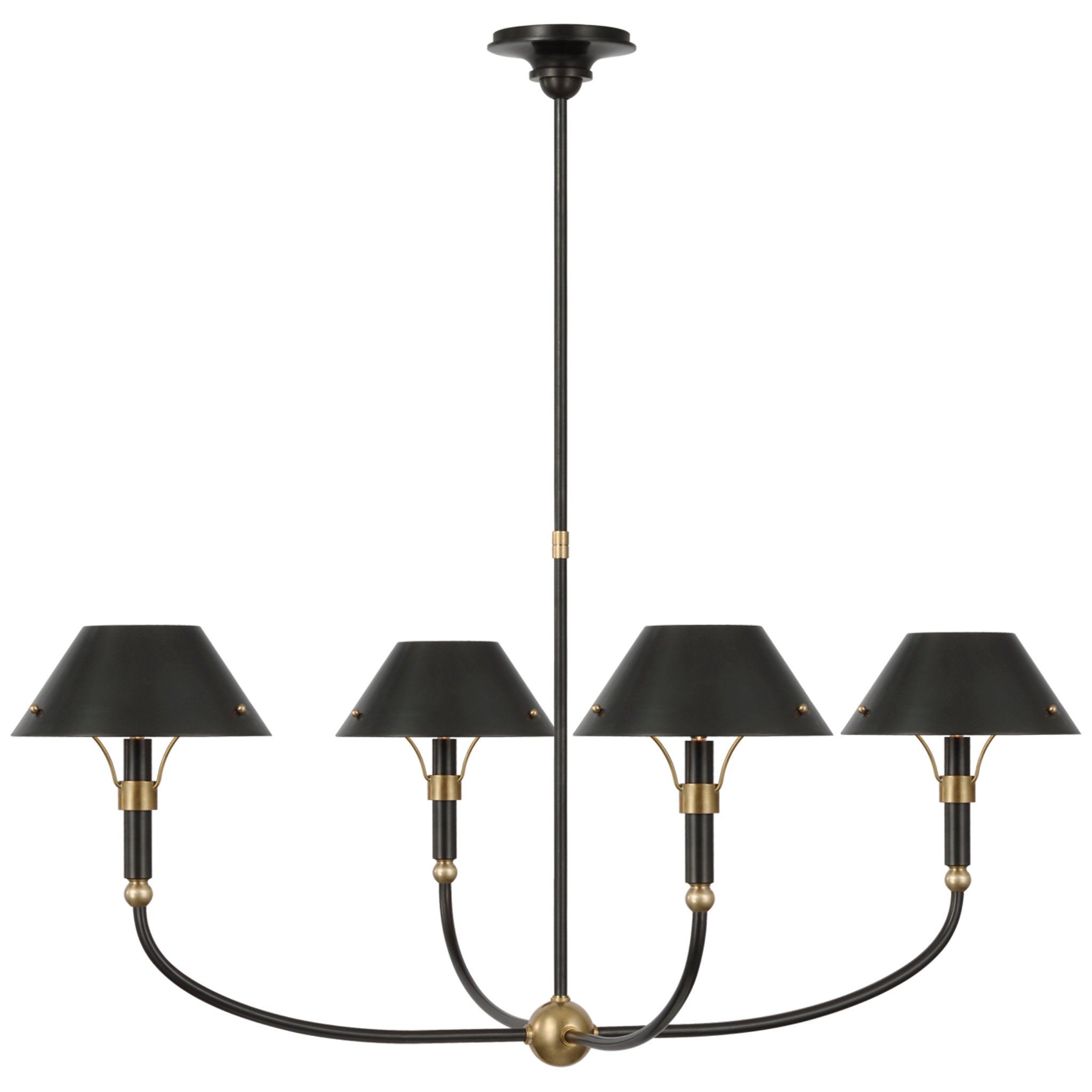 Thomas OBrien Alpha Chandelier in Antique Brass by Visual Comfort Signature  at Destination Lighting