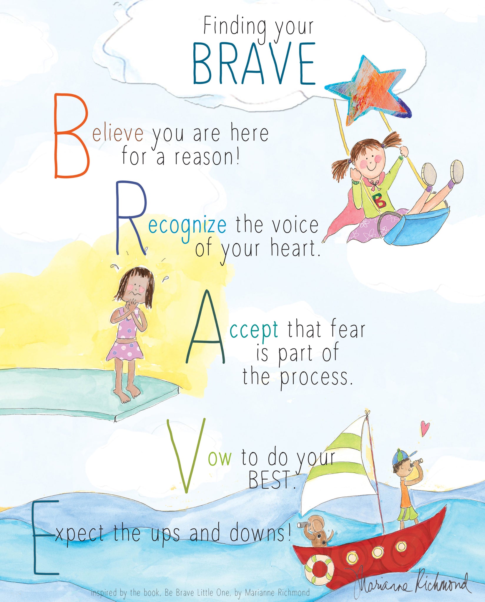 POSTER Finding Your Brave (Digital Download) Marianne Richmond