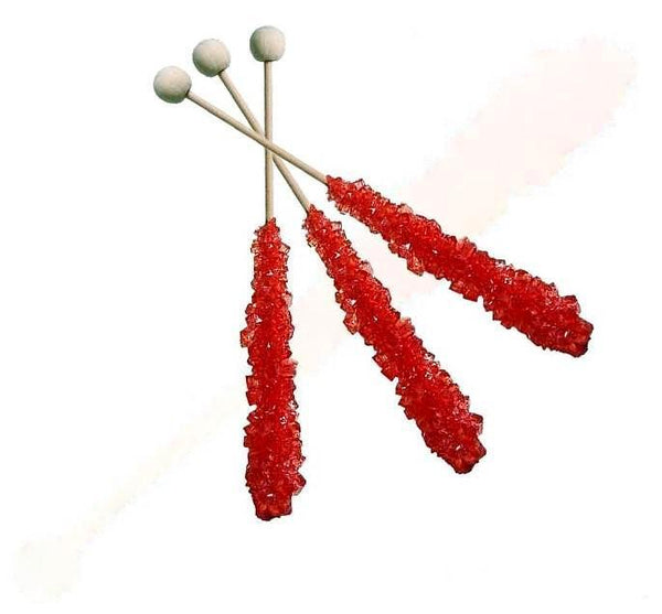 Rock Candy Crystal Sticks Strawberry 12 Ct Wholesale Candy Warehouse 4549