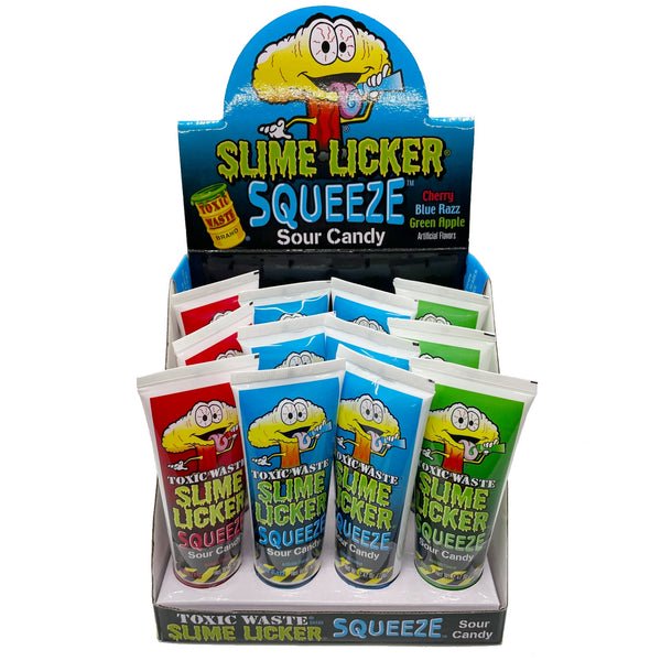 Slime Licker MEGA Size - 3-Pack of Sour Rolling Liquid Candy - ONE Red  Strawberry and TWO Blue Razz Flavors - 3 Ounces Each Bottle - Toxic Waste -  TikTok Challenge Trend 3 Fl Oz (Pack of 3)