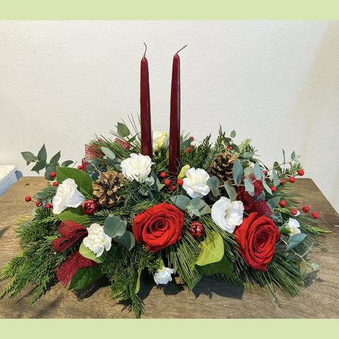 Christmas flowers centerpiece