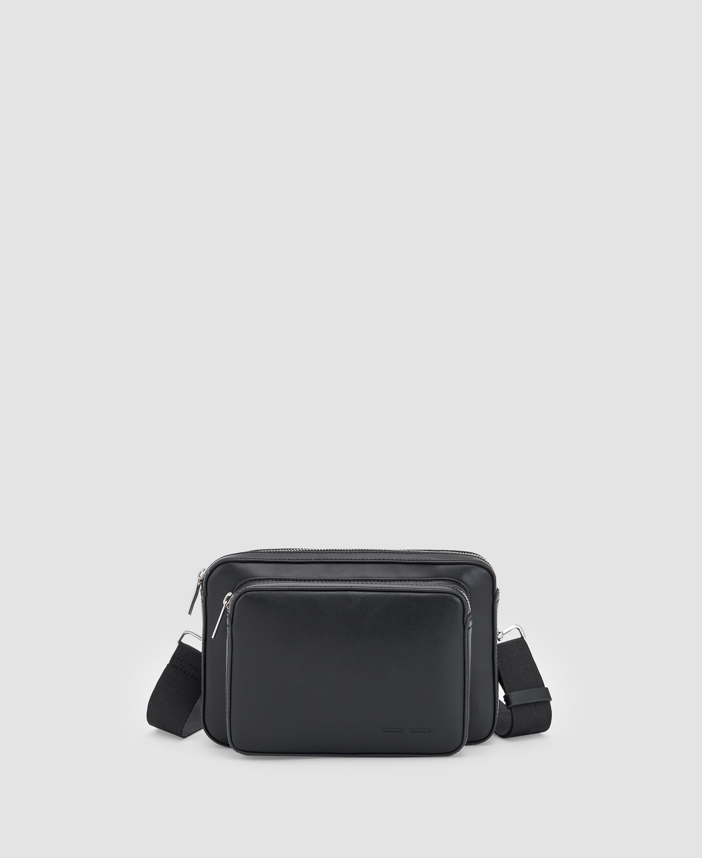 Black Recycled Materials Belt Shoulder Bag | Adolfo Dominguez – Adolfo ...