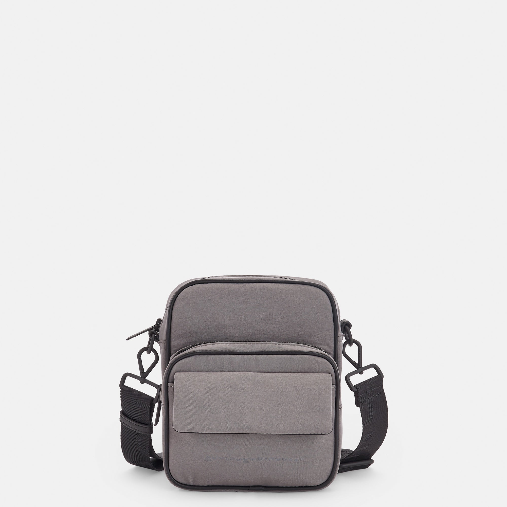 Grey Small Recycled Polyester Shoulder Bag | Adolfo Dominguez – Adolfo ...