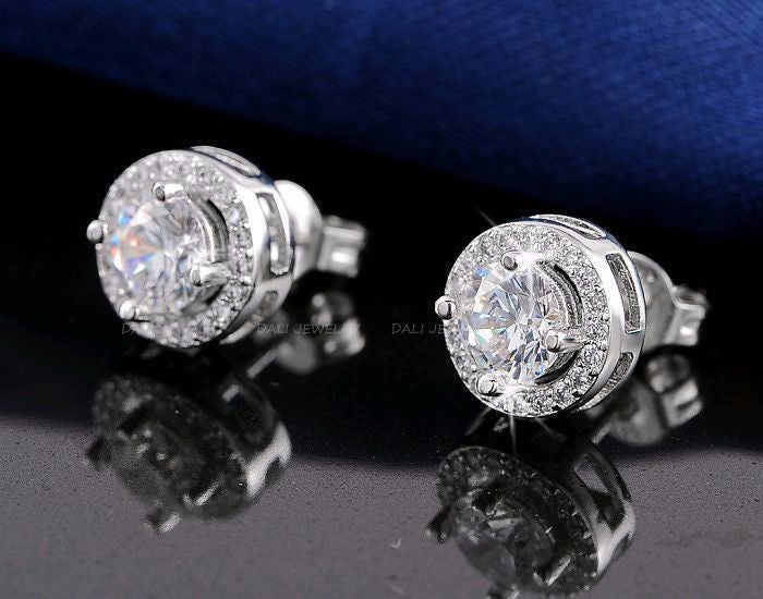 Austrian Crystal Stud Earrings Women Diamond Earrings