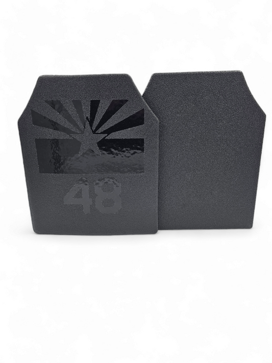 Armor - Side Plates  Black Coated LVL 3+ Steel 6×6 Ballistic Side