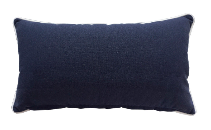 navy blue rectangle pillow