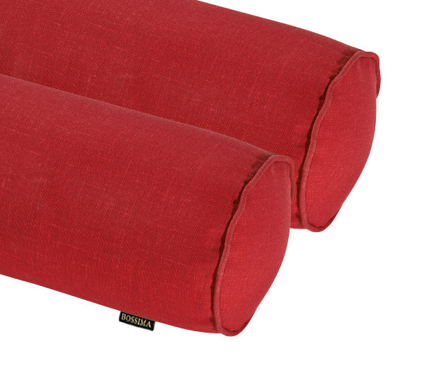 red bolster cushion