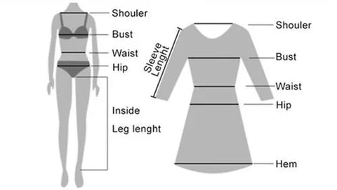 A figure of a body on how to measure yourself using tape measure