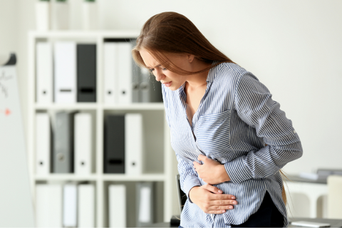 woman with abdominal pain