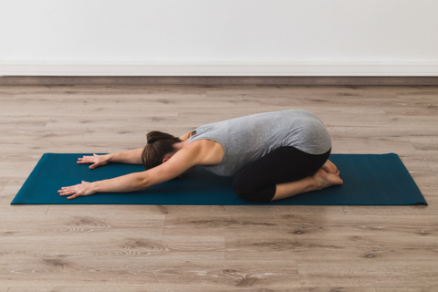 woman doing yoga