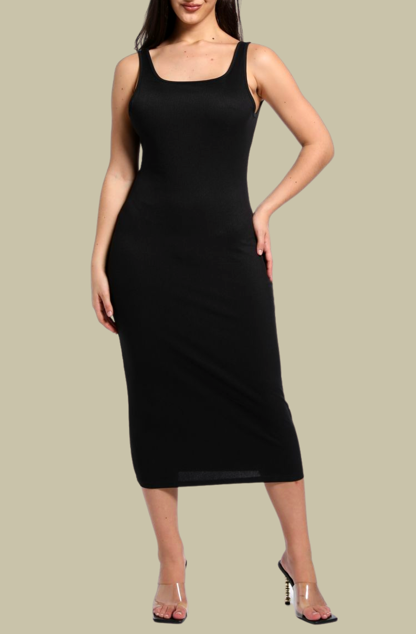 Built-In Shapewear Long Sleeve Midi Lounge Dress – Temptissa